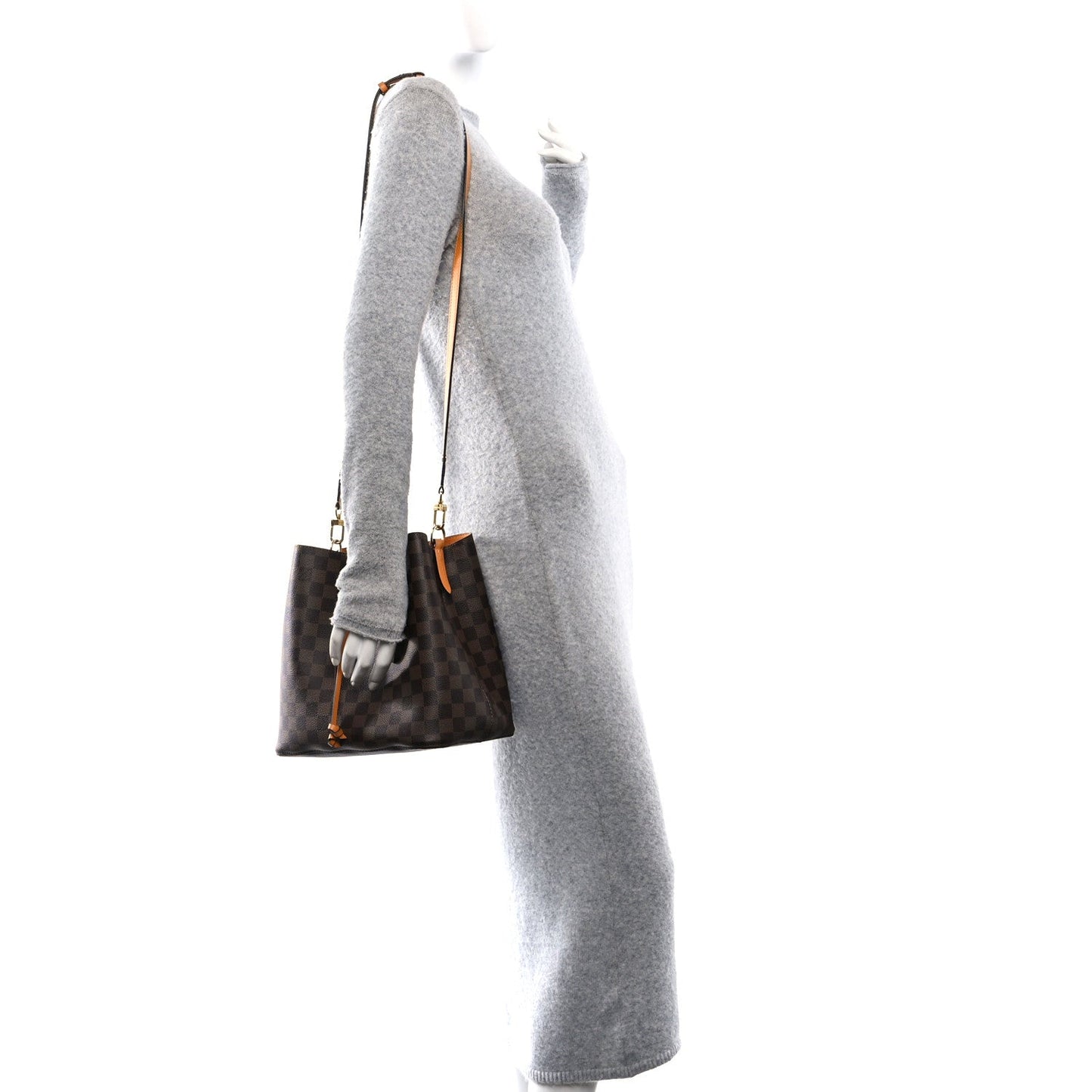 Louis Vuitton Damier Ebene Neonoe MM Coated Canvas Bag - Brown