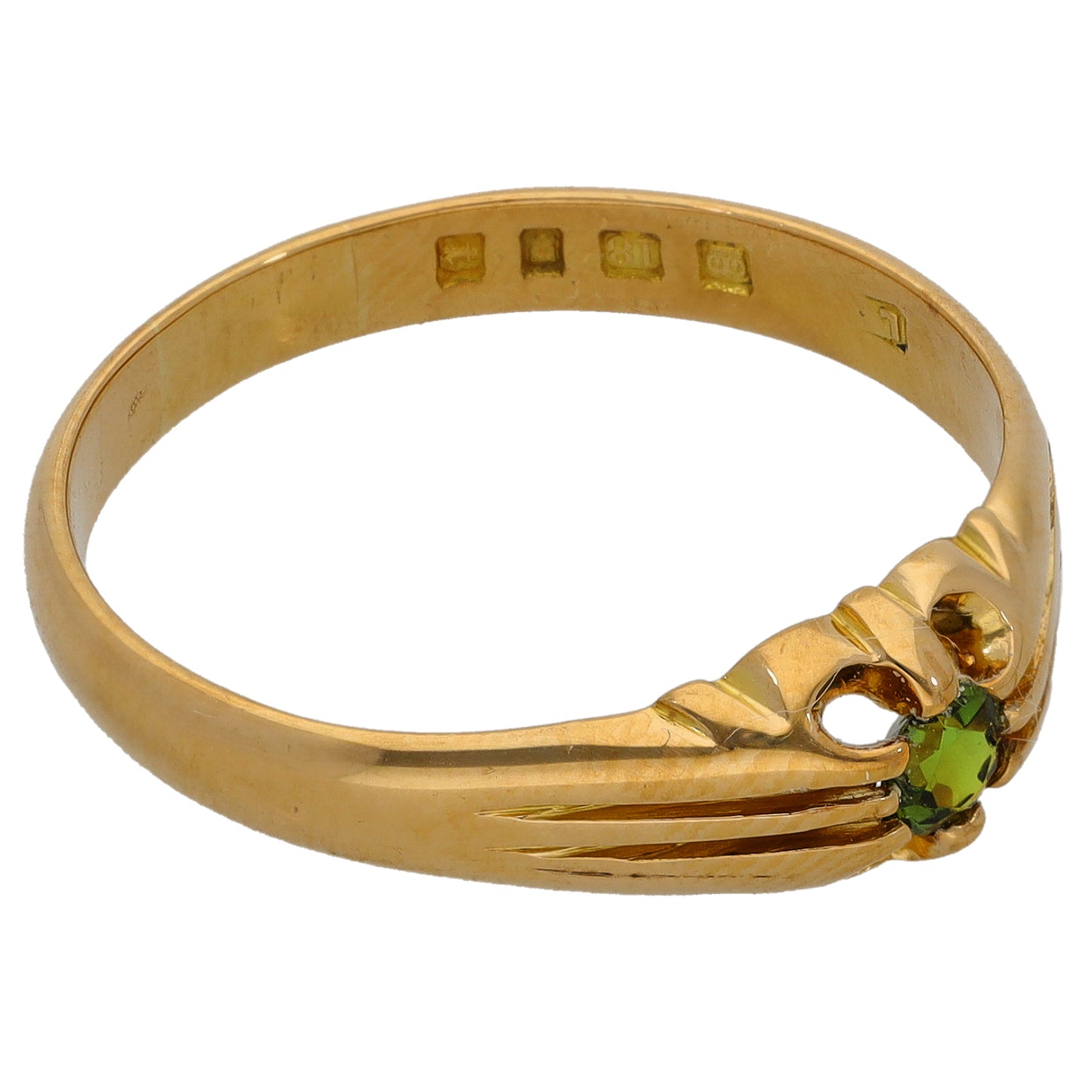 18ct Gold Tourmaline Single Stone Ring Size V