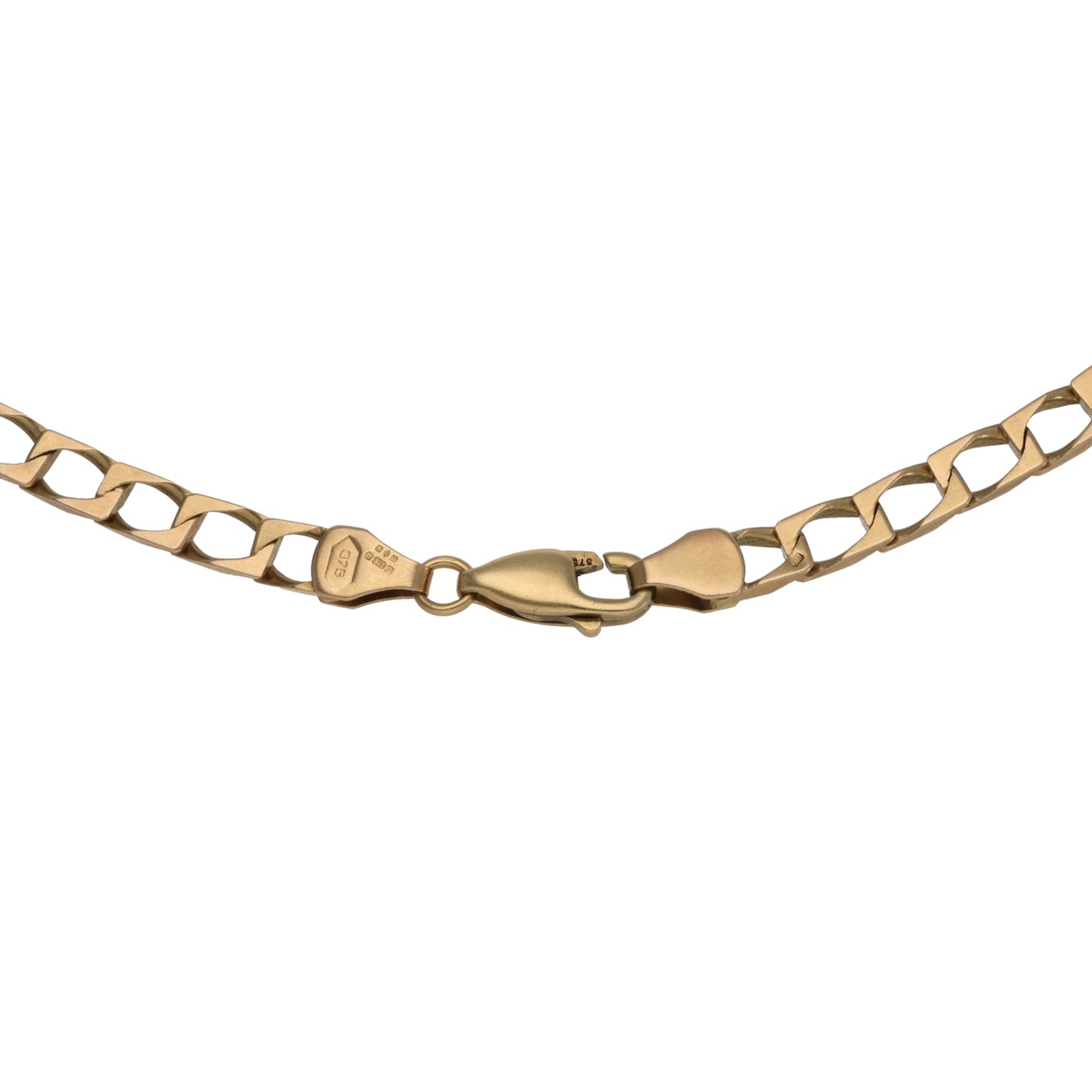 9ct Gold Curb Chain 18"