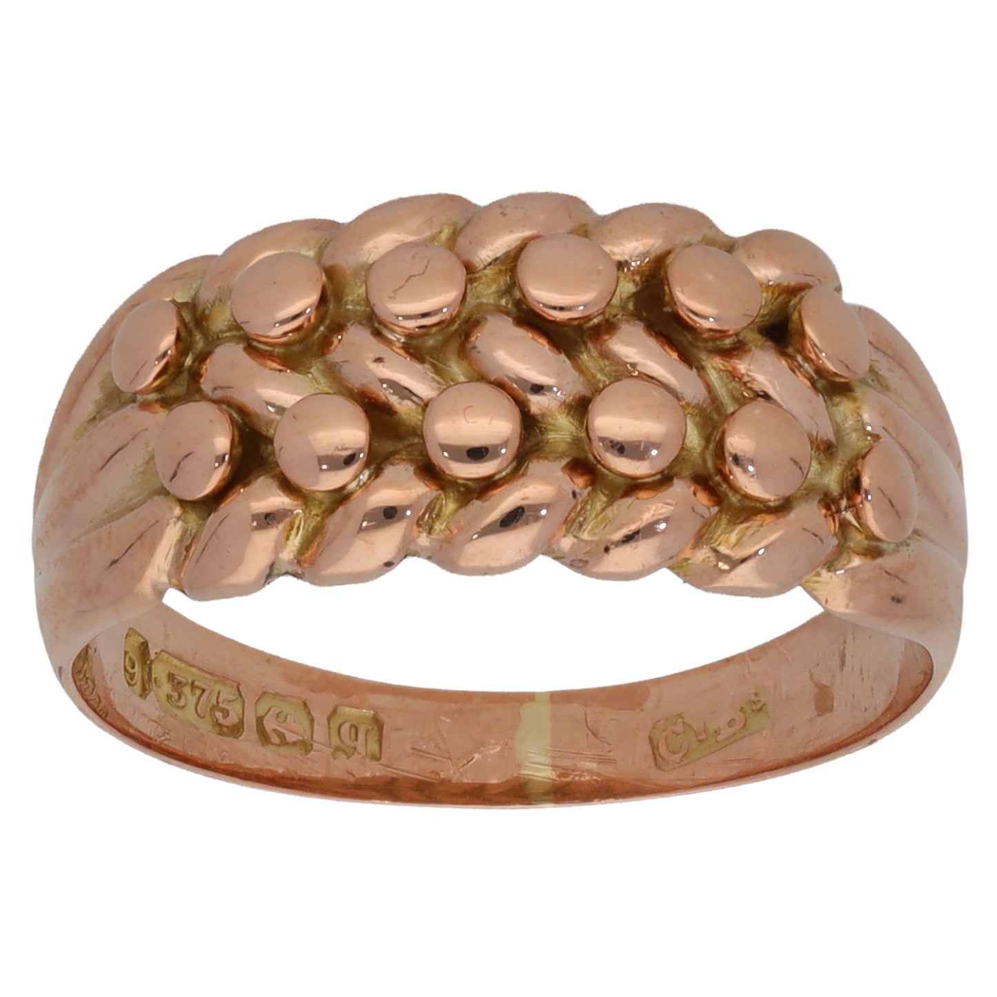 9ct Rose Gold Keeper Ring Size L