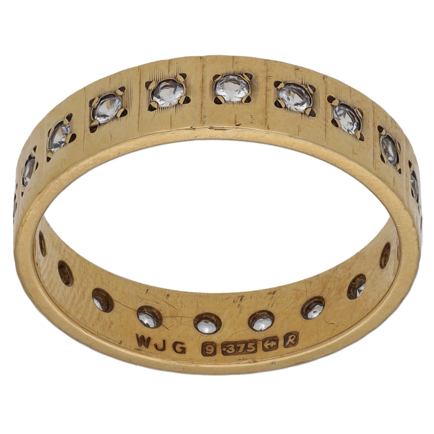 9ct Gold Cubic Zirconia Eternity Ring Size Q