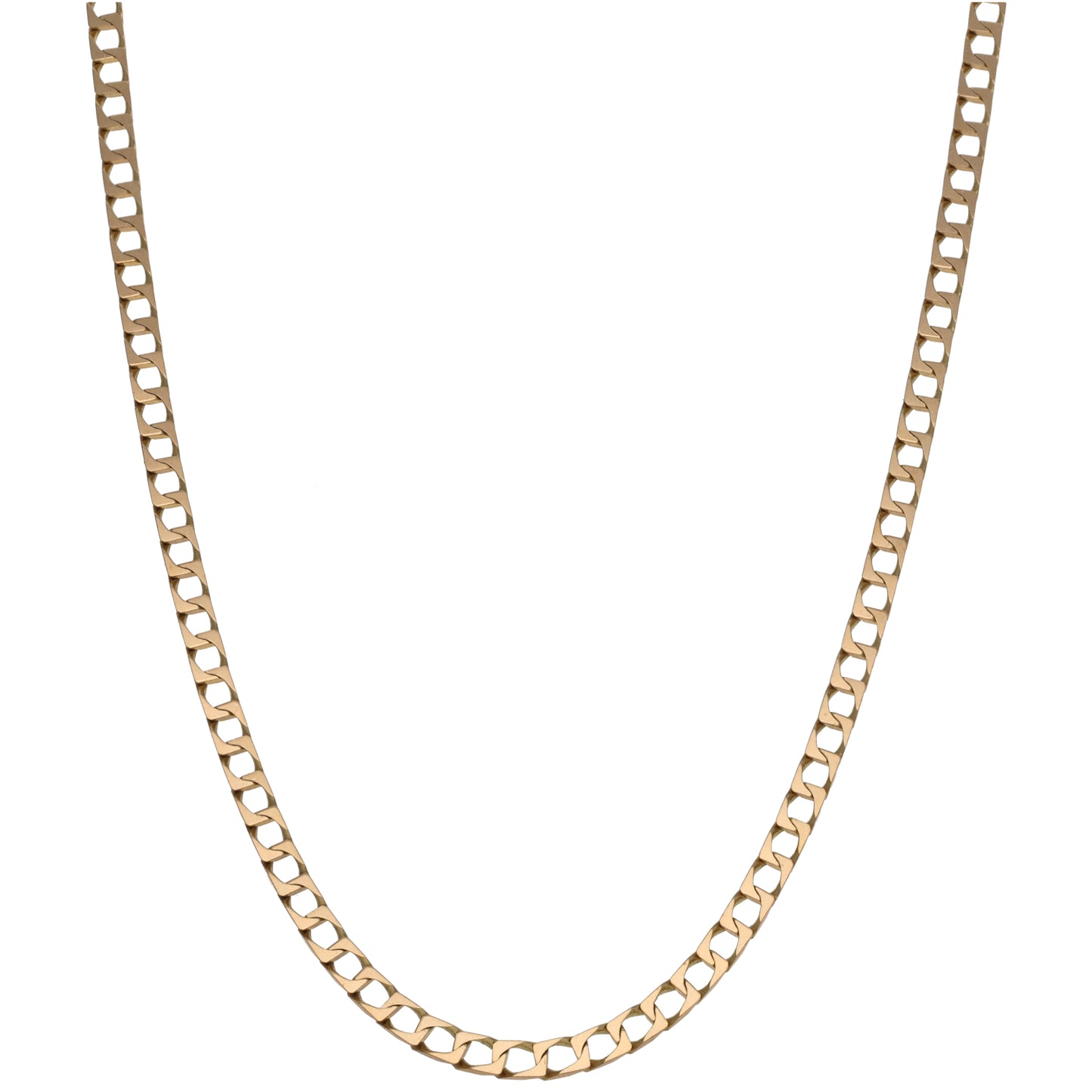 9ct Gold Curb Chain 22"