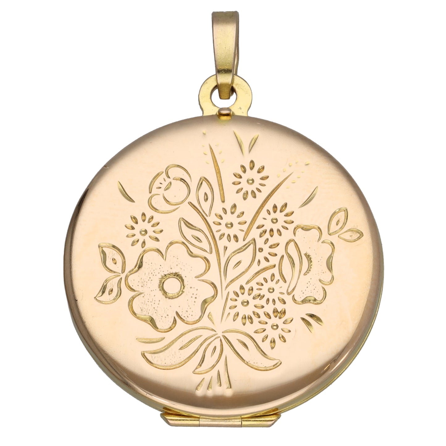 9ct Gold Patterned Locket Pendant