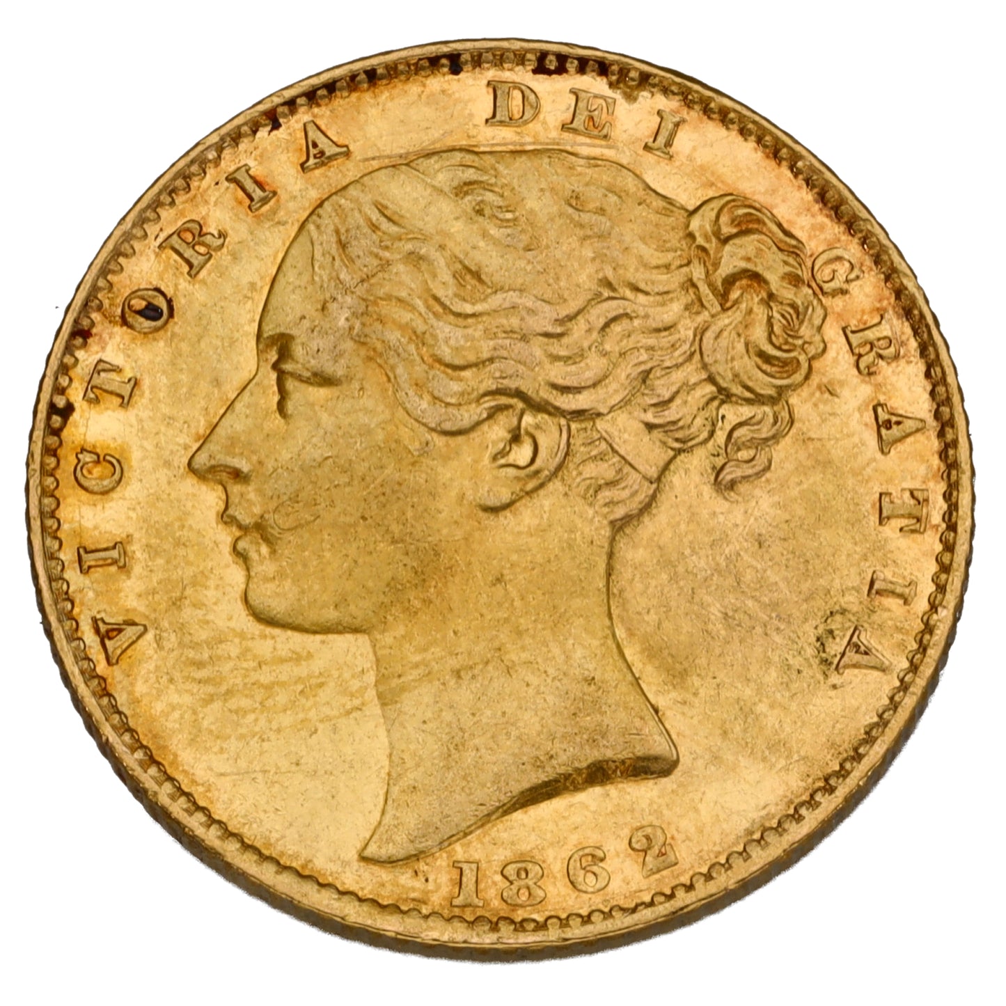 22ct Gold Queen Victoria Full Sovereign Coin 1862