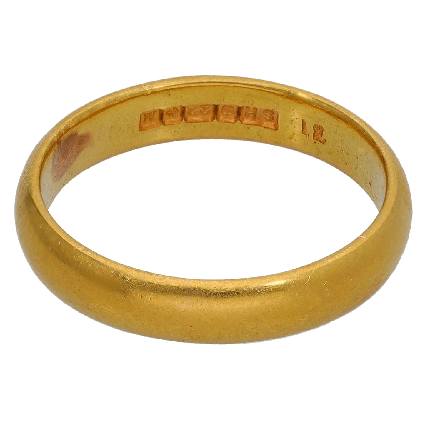 22ct Gold Plain Wedding Ring Size Q