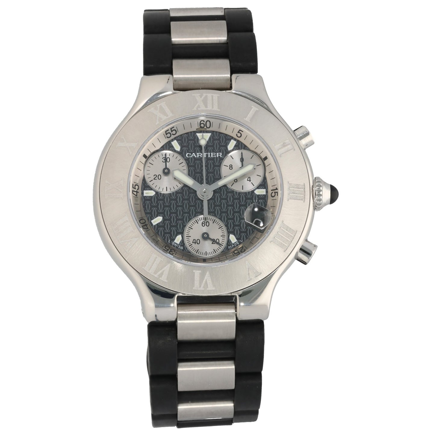 Cartier Chronoflex W10125U2 38mm Stainless Steel Watch