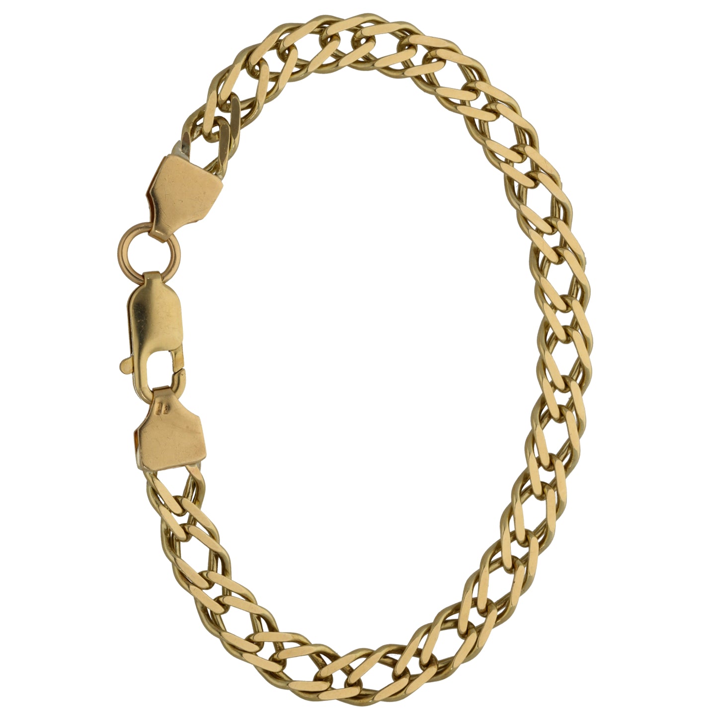 9ct Gold Double Curb Bracelet