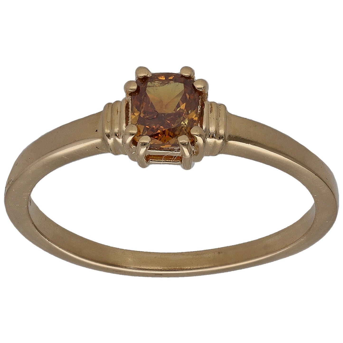 9ct Gold 0.48ct Diamond Solitaire Ring Size N