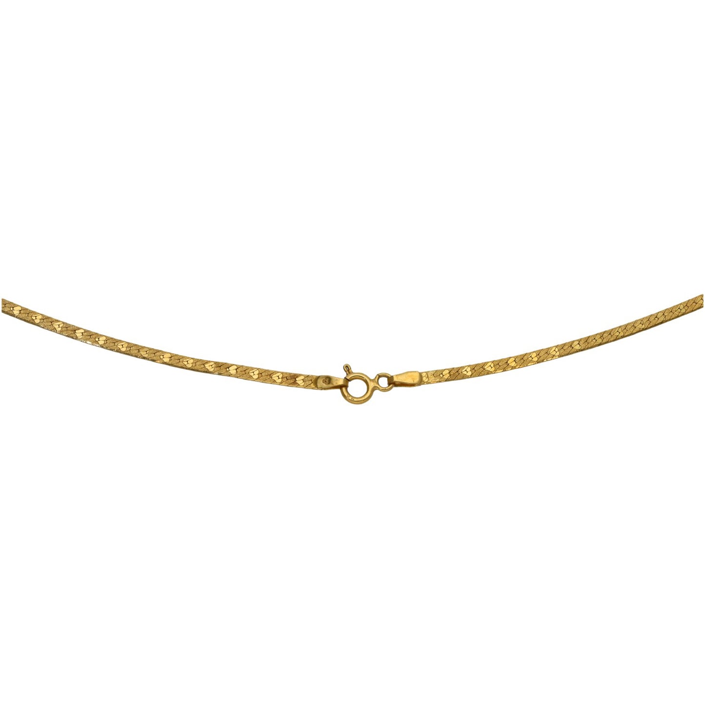 9ct Gold Herringbone Chain 15"