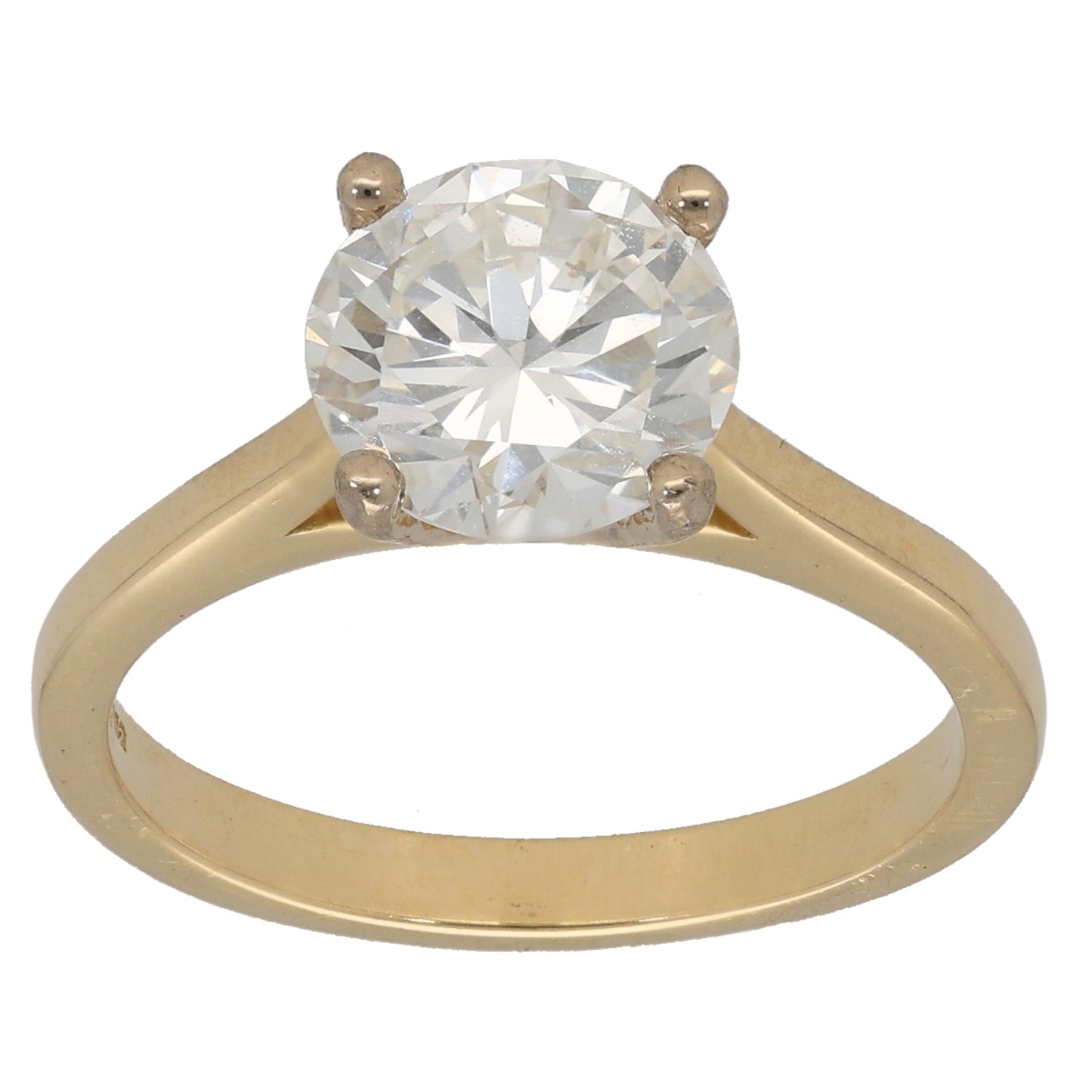 18ct Gold 2.15ct Diamond Solitaire Ring Size N