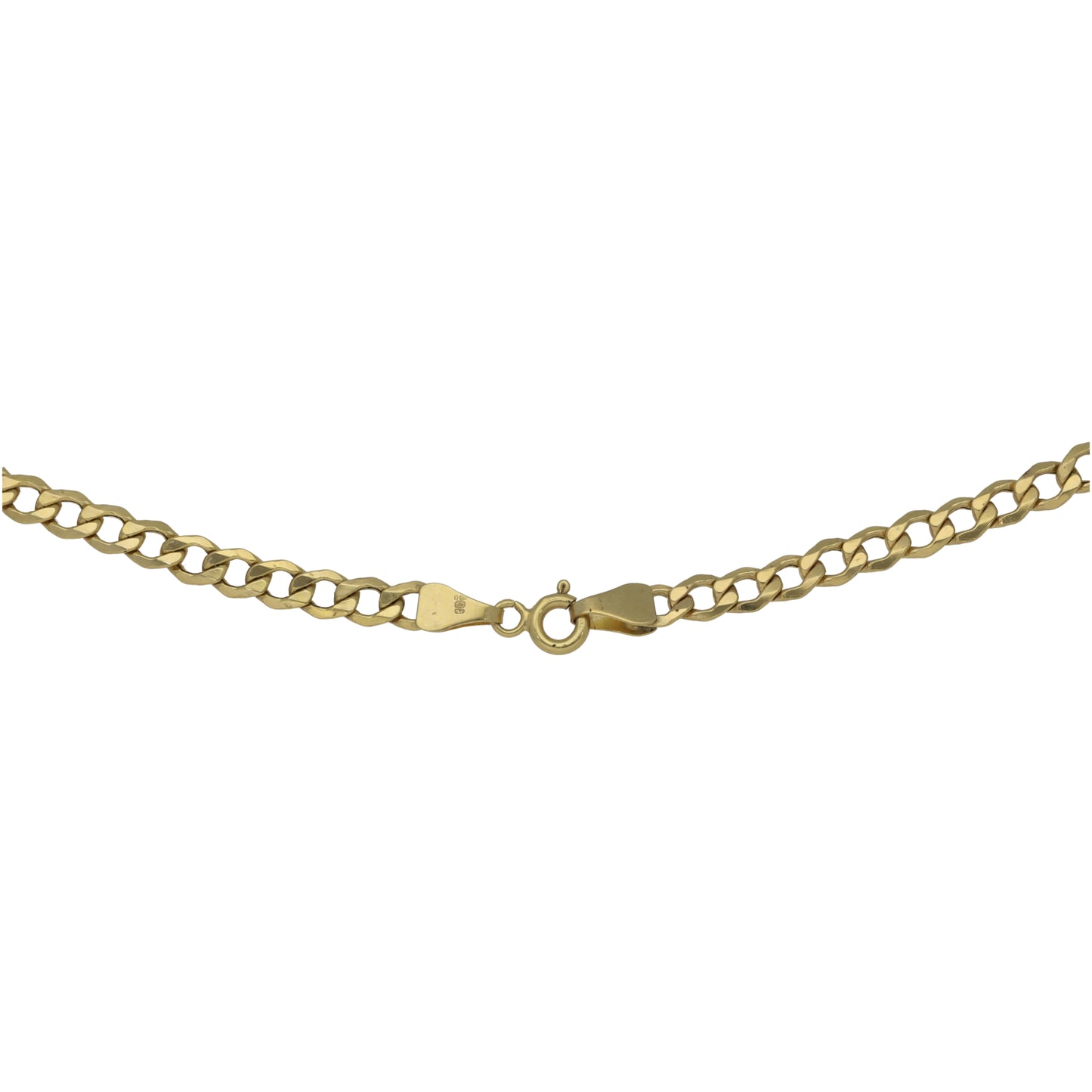 9ct Gold Curb Chain 18"