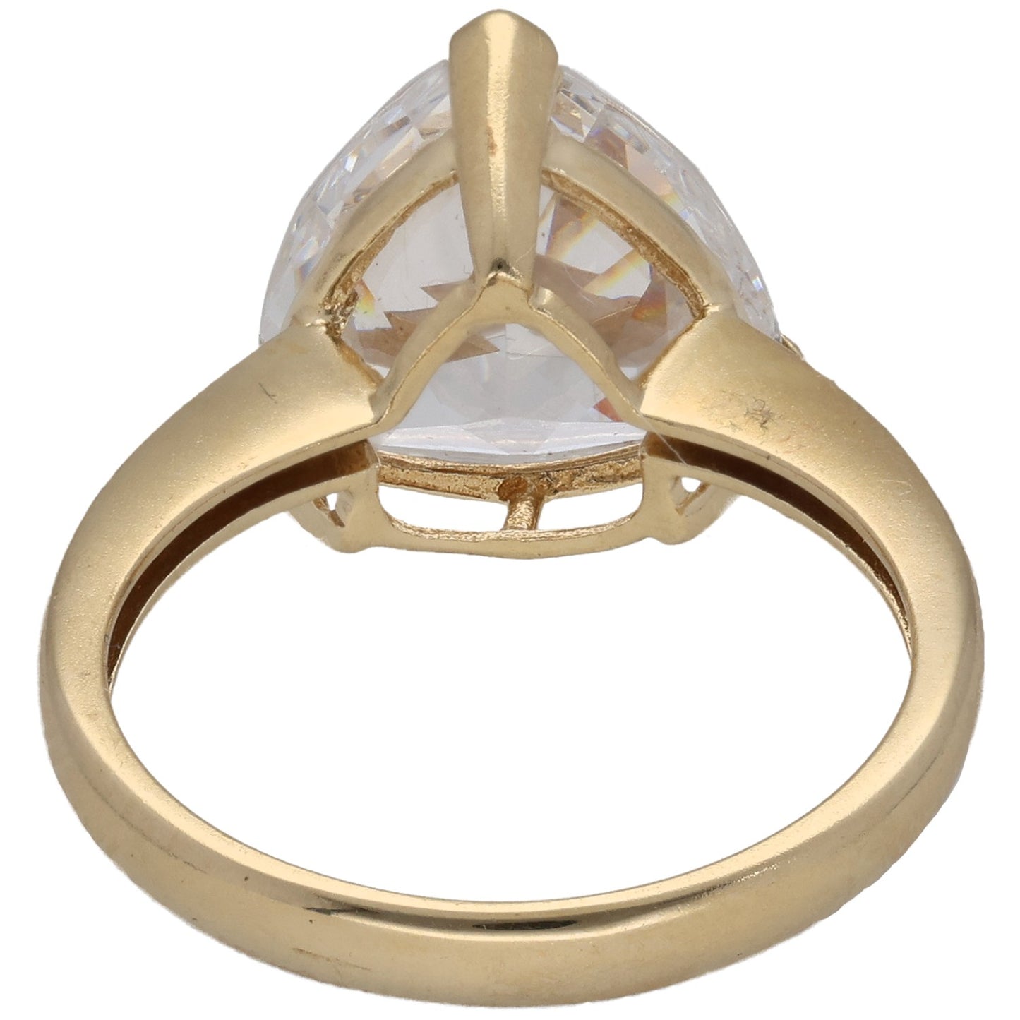 14ct Gold Cubic Zirconia Single Stone Ring Size O