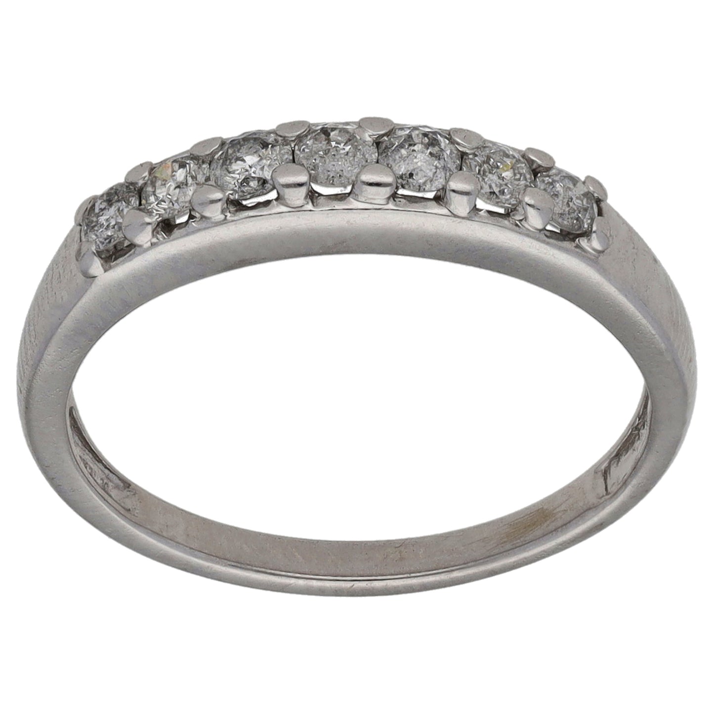 18ct Gold 0.28ct Diamond Half Eternity Ring Size L