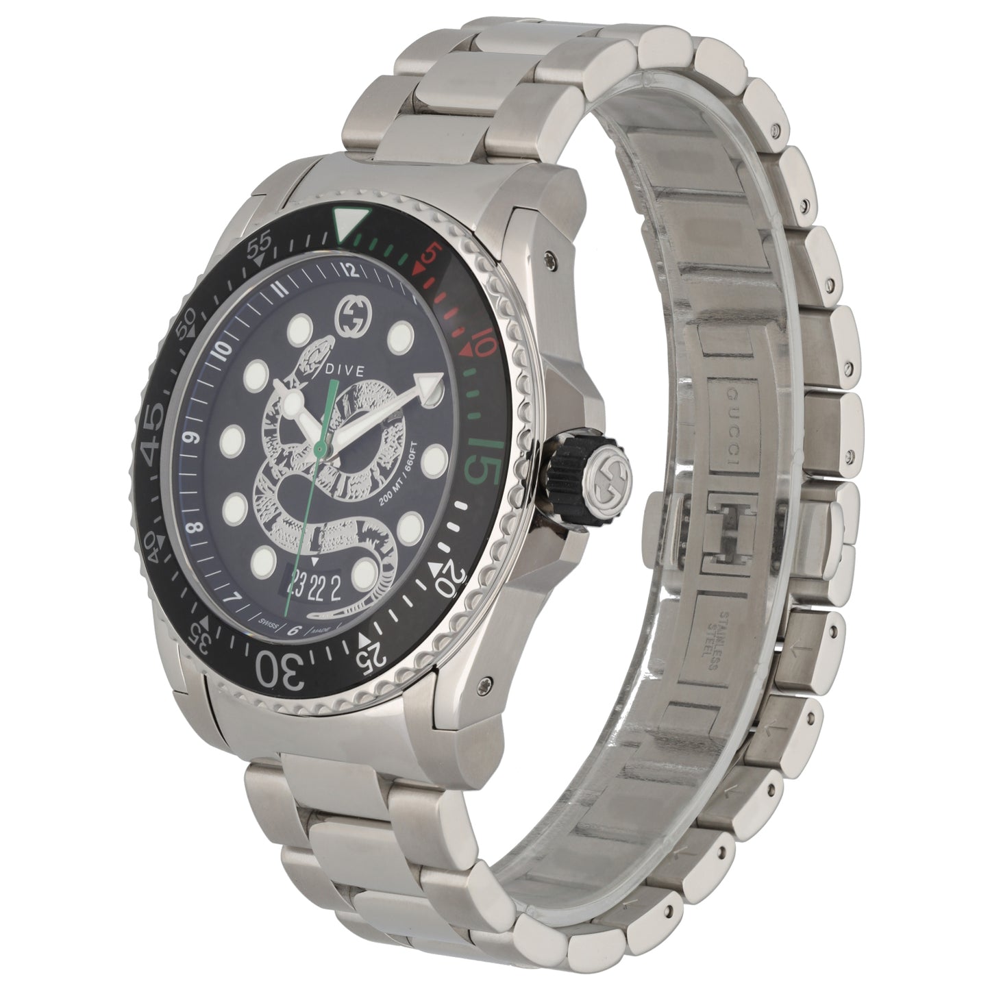 Gucci Dive YA136218 45mm Stainless Steel Watch