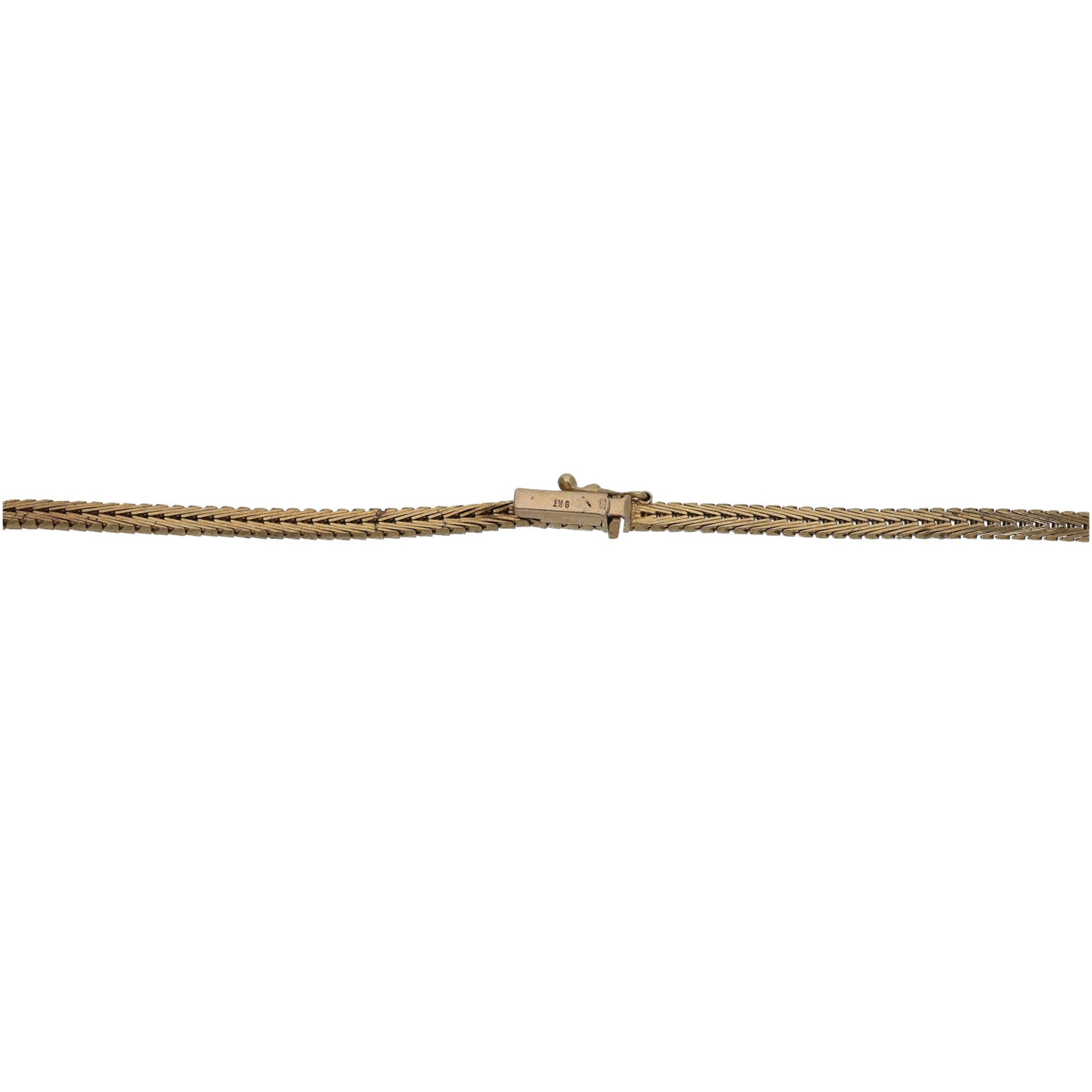 9ct Bi-Colour Gold Fancy Necklace 16"