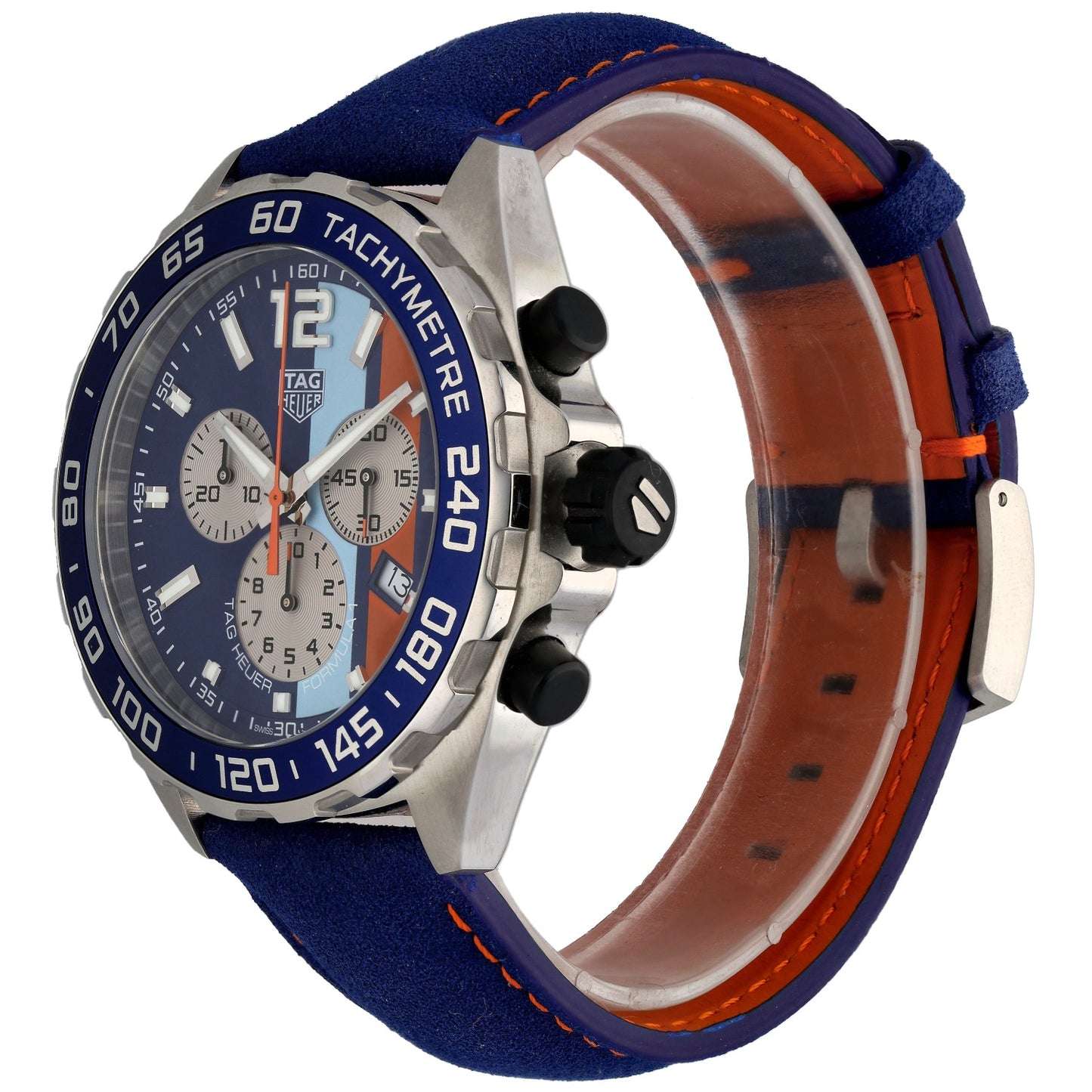 Tag Heuer Formula 1 Gulf CAZ101N 43mm Stainless Steel Watch (Ex-Display)