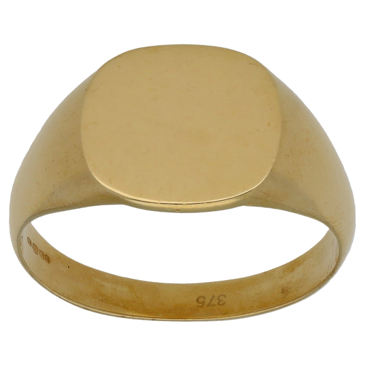 9ct Gold Plain Signet Ring Size W