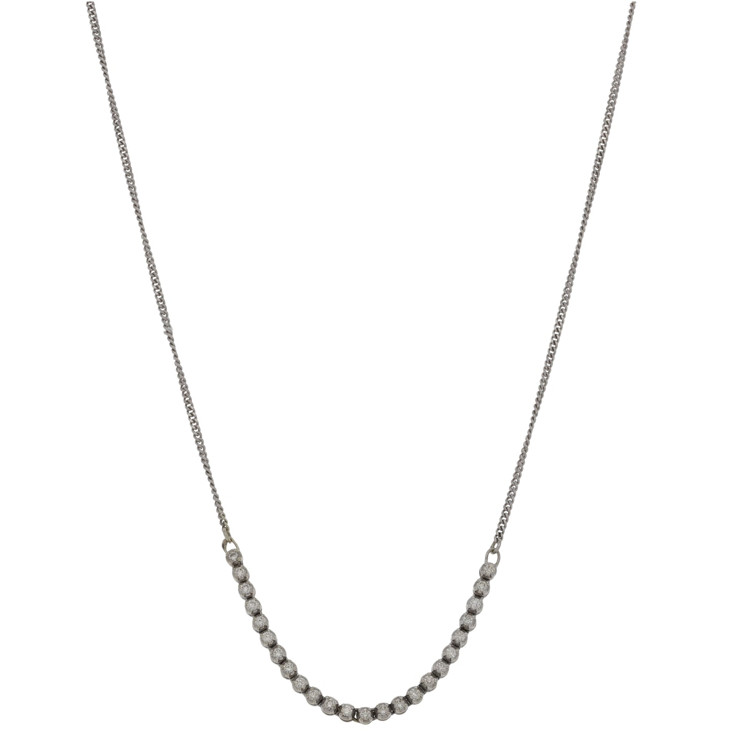 9ct White Gold 0.48ct Diamond Fancy Necklace 18"
