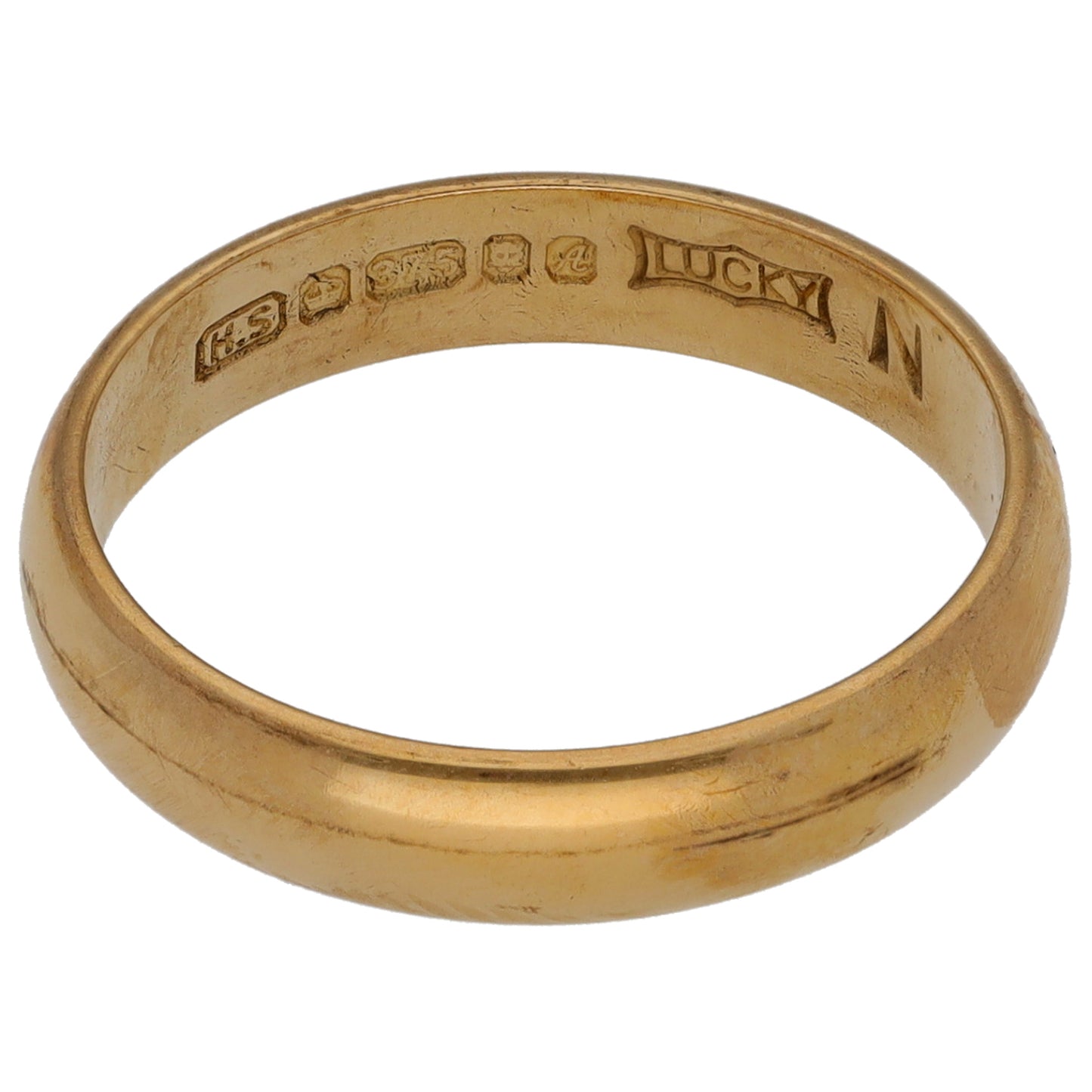 9ct Gold Plain Wedding Ring Size M