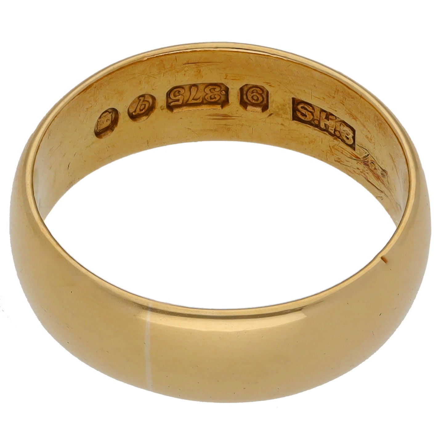 9ct Gold Plain Wedding Ring Size N