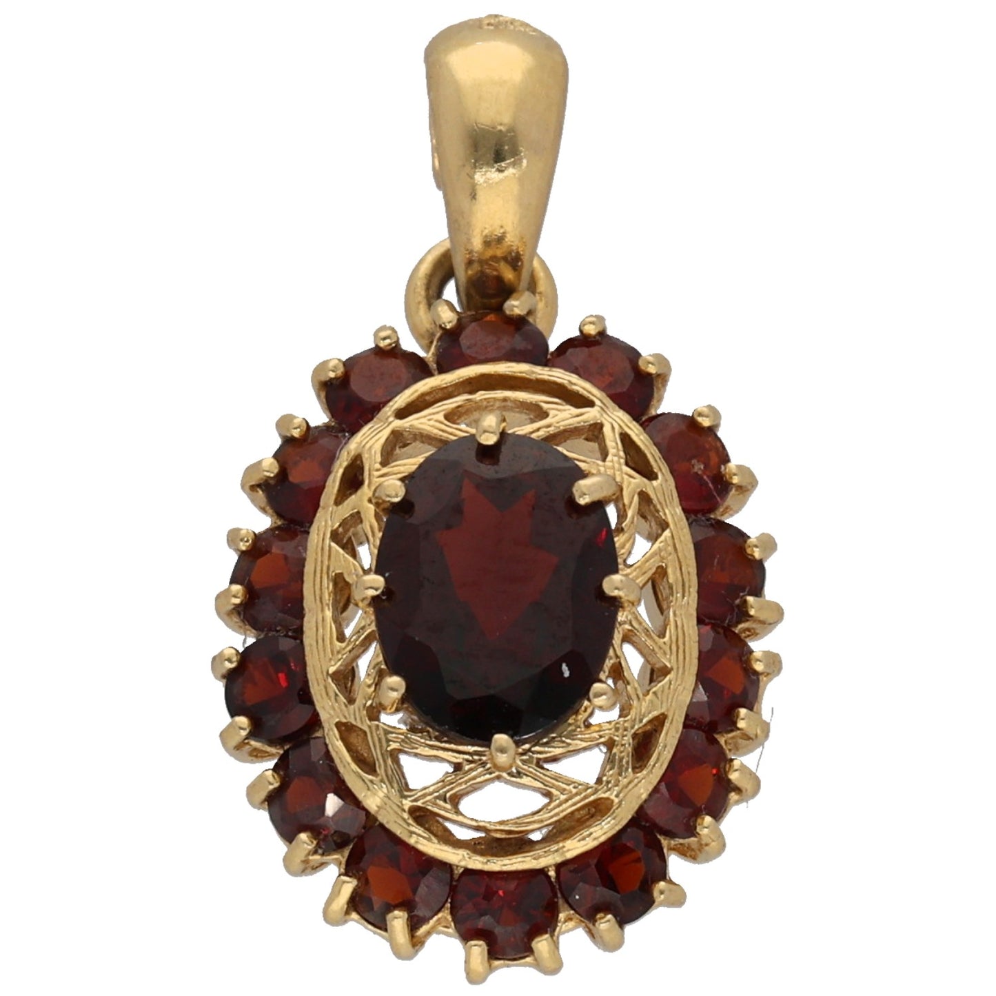 18ct Gold Garnet Dress/Cocktail Pendant