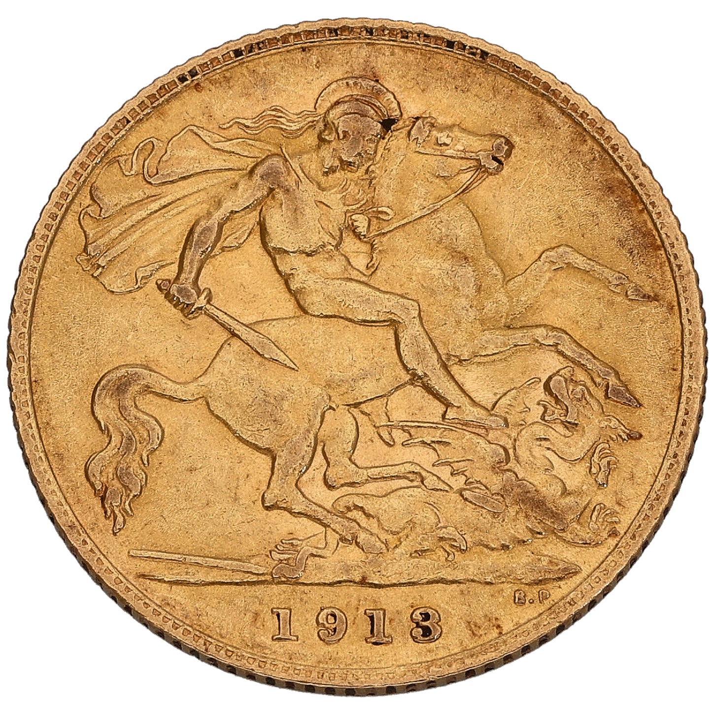 22ct Gold King George V Half Sovereign Coin 1913