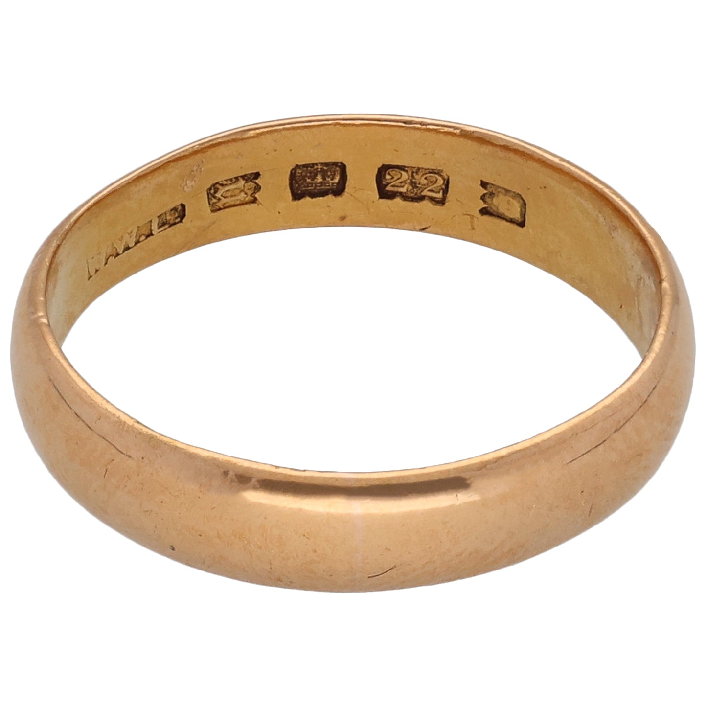 22ct Gold Plain Wedding Ring Size T