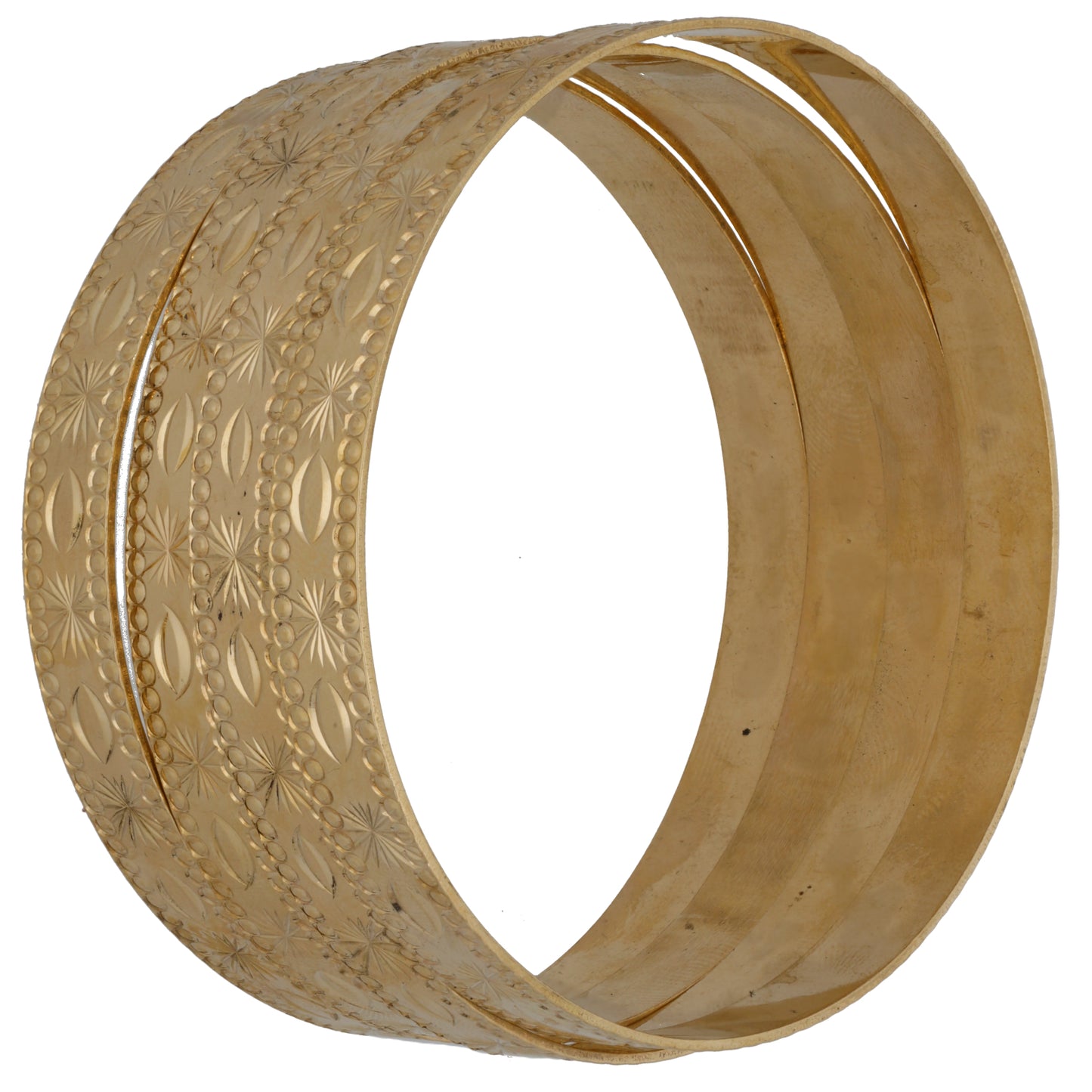 9ct Gold Set of Patterned Bangles