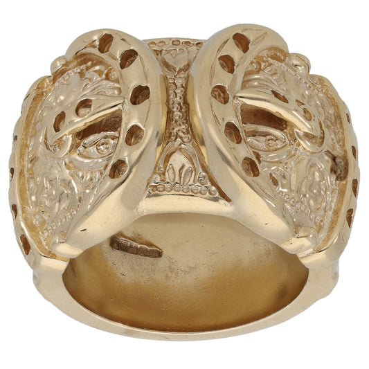 9ct Gold Buckle Ring Size V