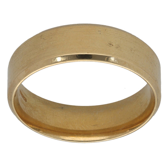 18ct Gold Plain Wedding Ring Size Y