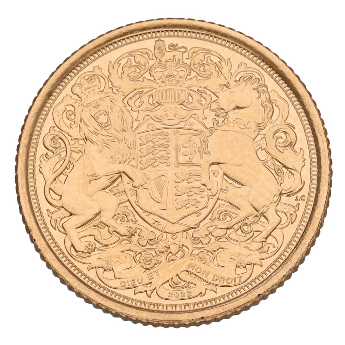 22ct Gold King Charles III Half Sovereign Coin 2022