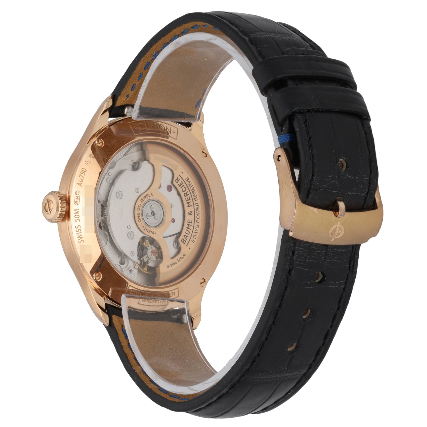 Baume Et Mercier Clifton 65866 38.5mm Rose Gold Watch
