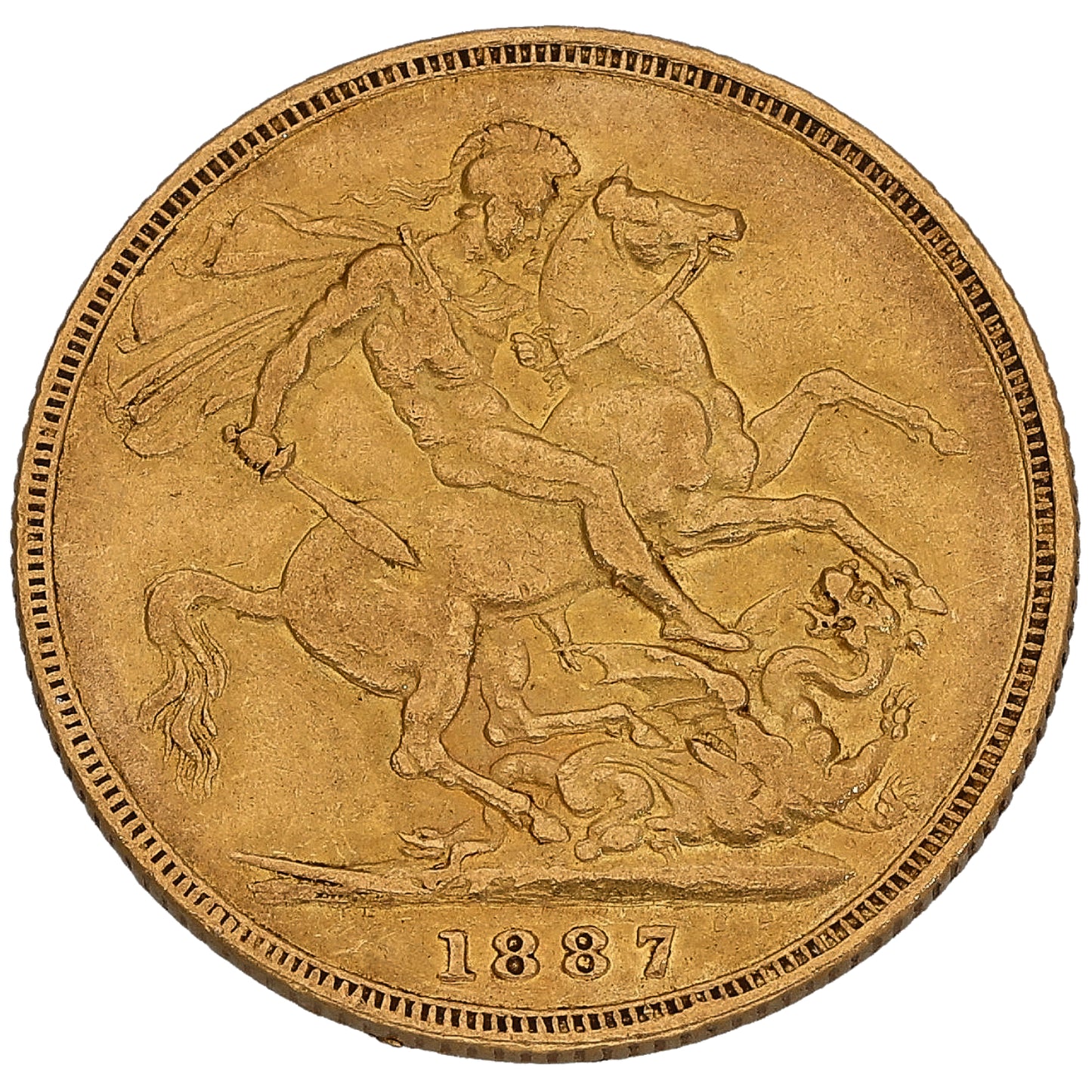 22ct Gold Queen Victoria Full Sovereign Coin 1887