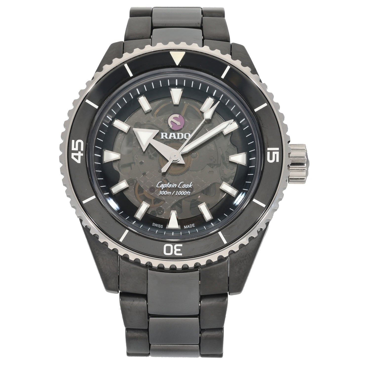 Rado Captain Cook 734.6127.3 44mm Ceramic Watch Reduced