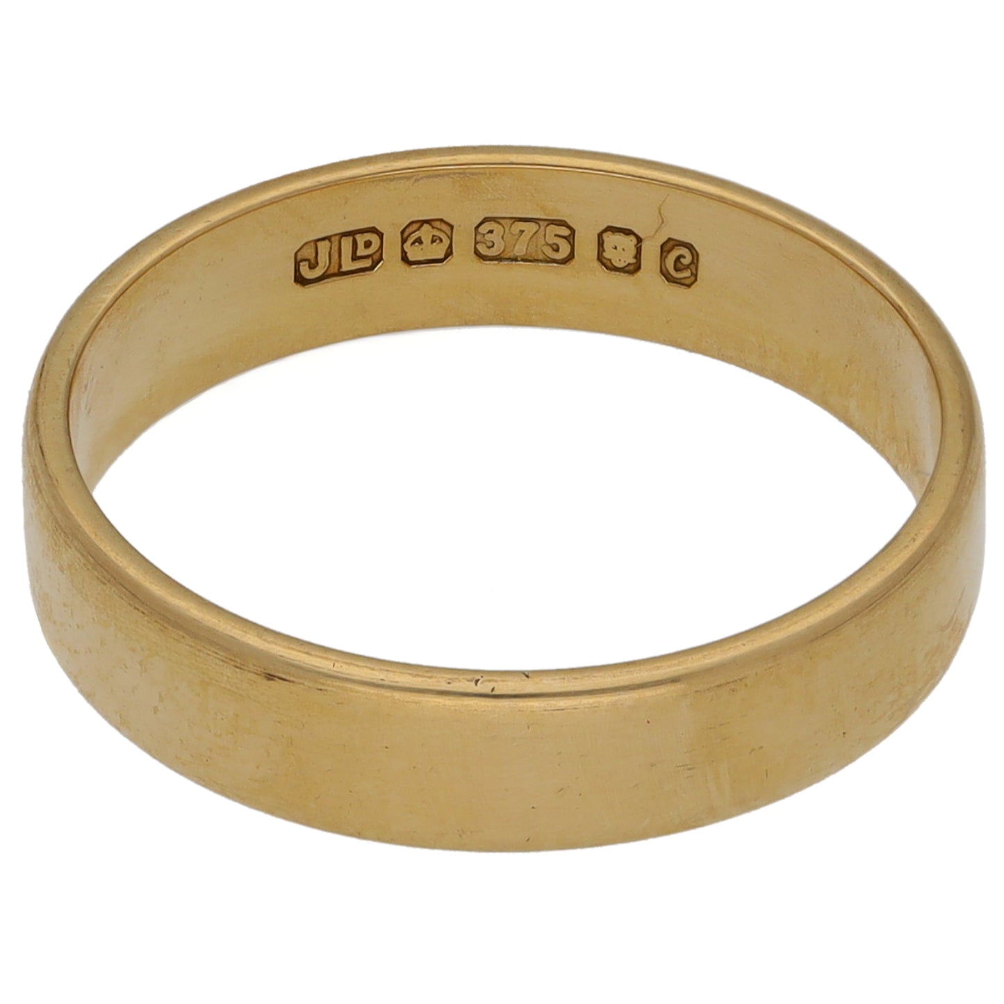 9ct Gold Plain Wedding Ring Size L