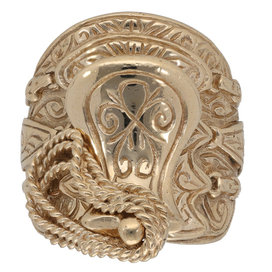 9ct Gold Saddle Ring Size Y
