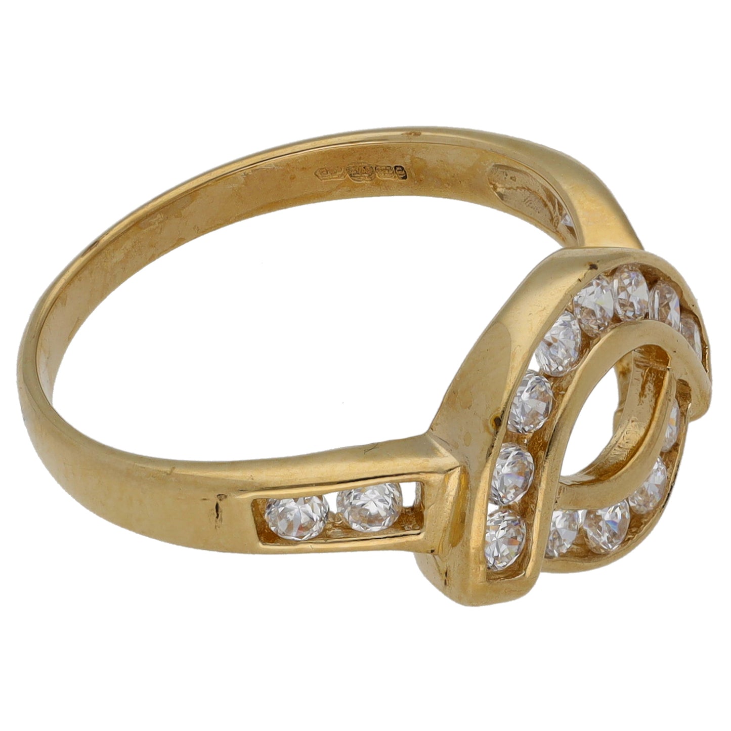 9ct Gold Cubic Zirconia Alternative Ring Size N