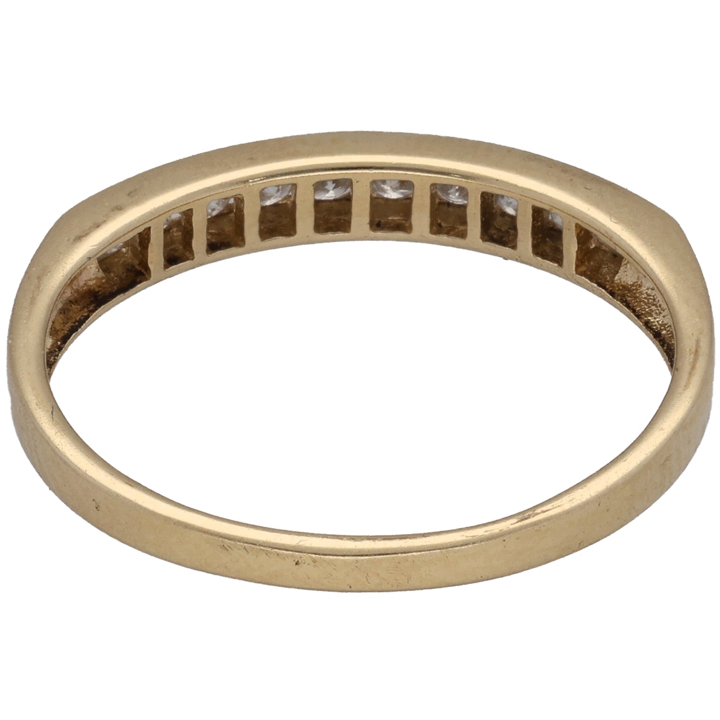 9ct Gold 0.20ct Diamond Half Eternity Ring Size O