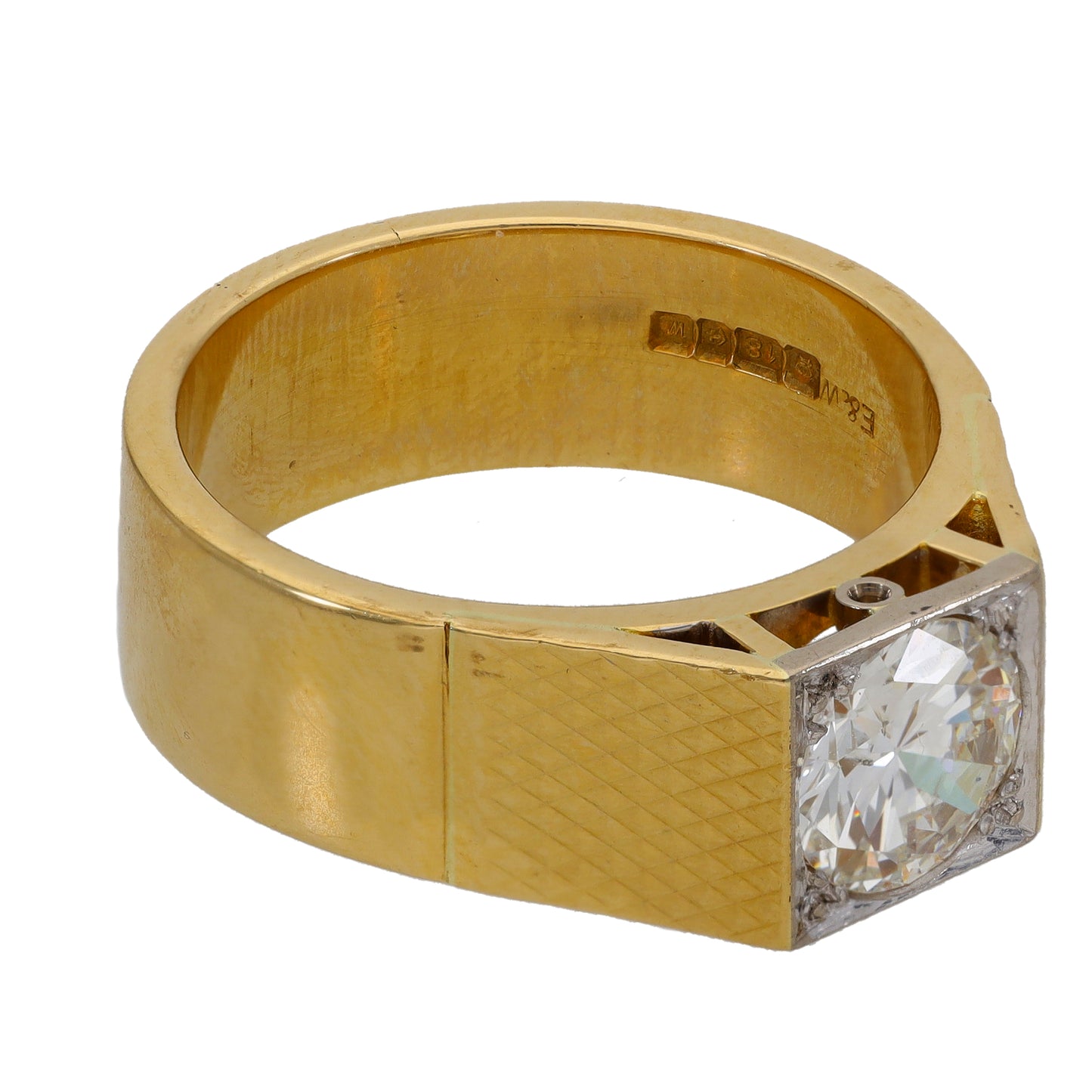 18ct Gold 1.80ct Diamond Solitaire Ring Size W