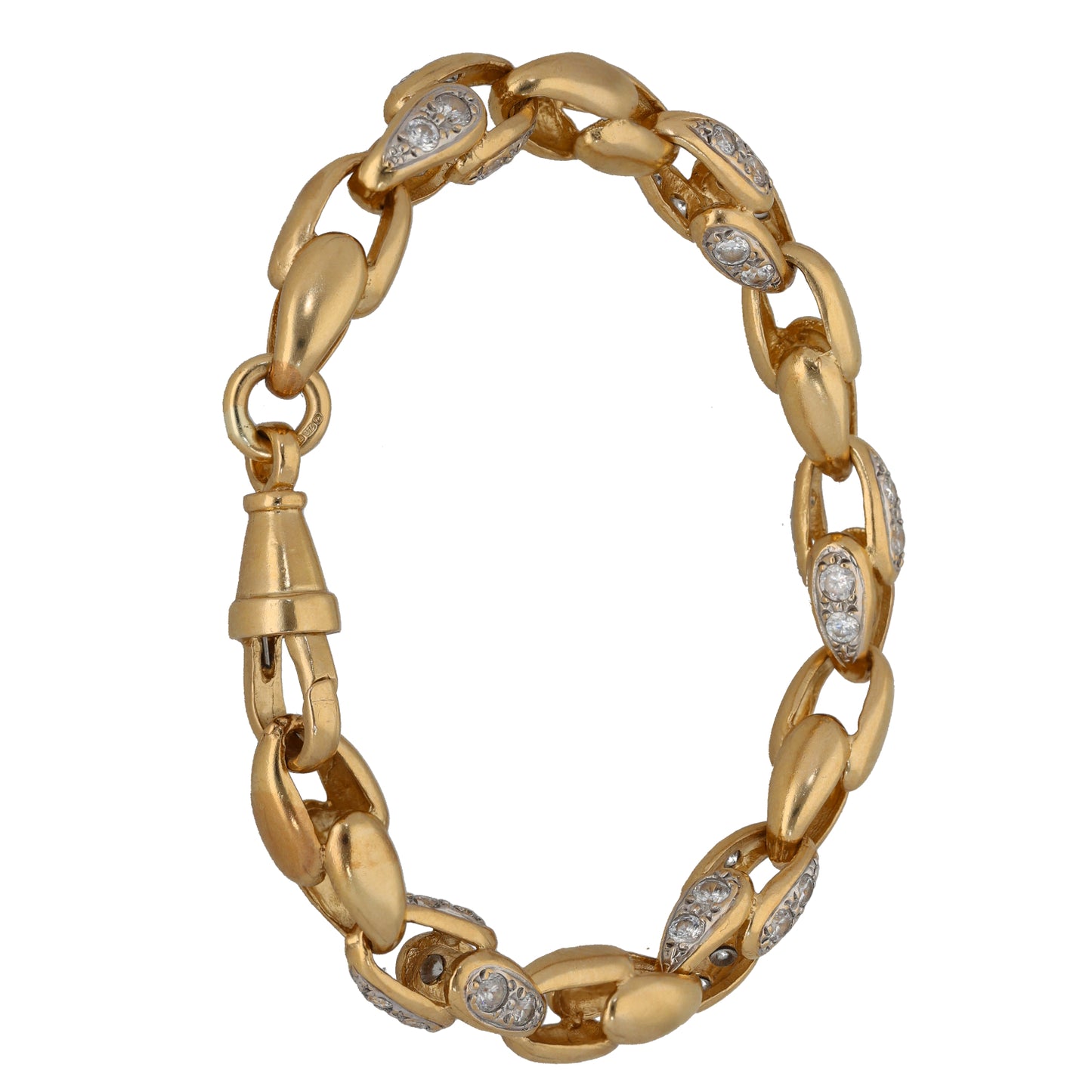 9ct Gold Cubic Zirconia Alternative Bracelet