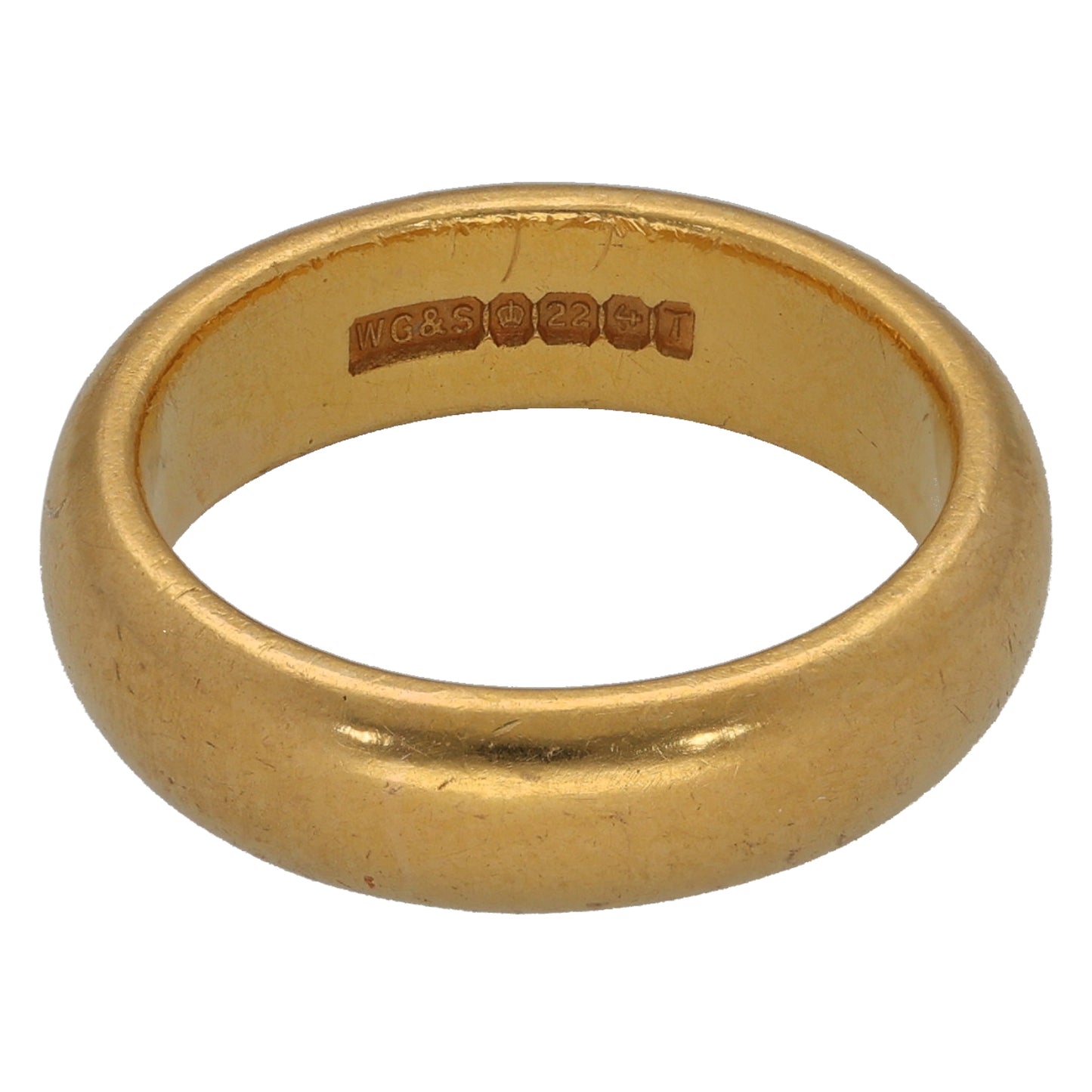 22ct Gold Plain Wedding Ring Size N