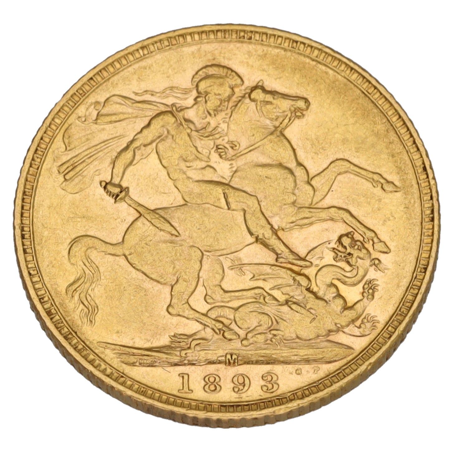 22ct Gold Queen Victoria Full Sovereign Coin 1893