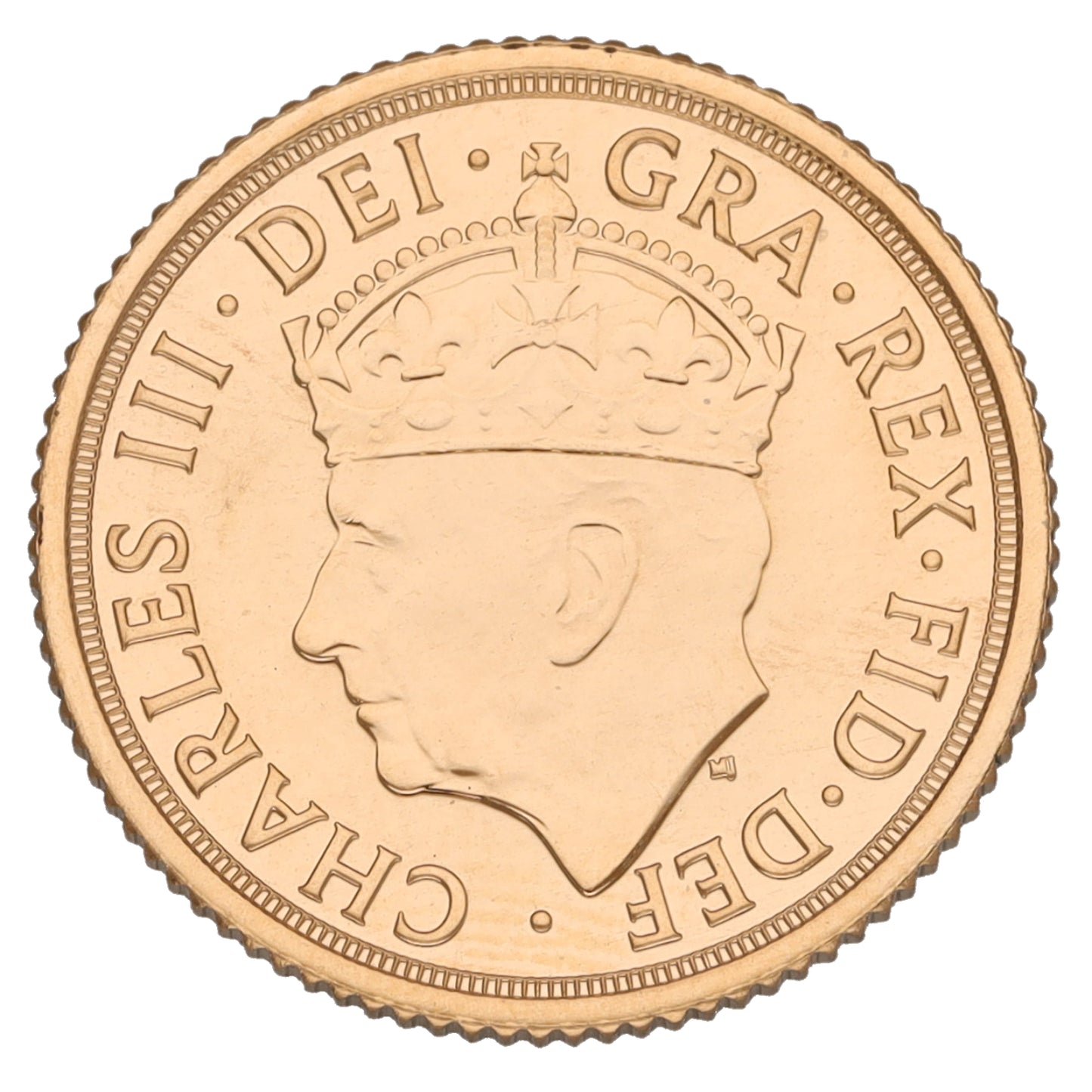 22ct Gold King Charles III Half Sovereign Coin 2023