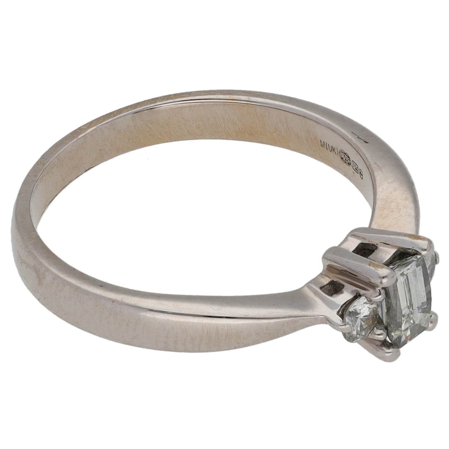 18ct Gold 0.40ct Diamond Trilogy Ring Size L