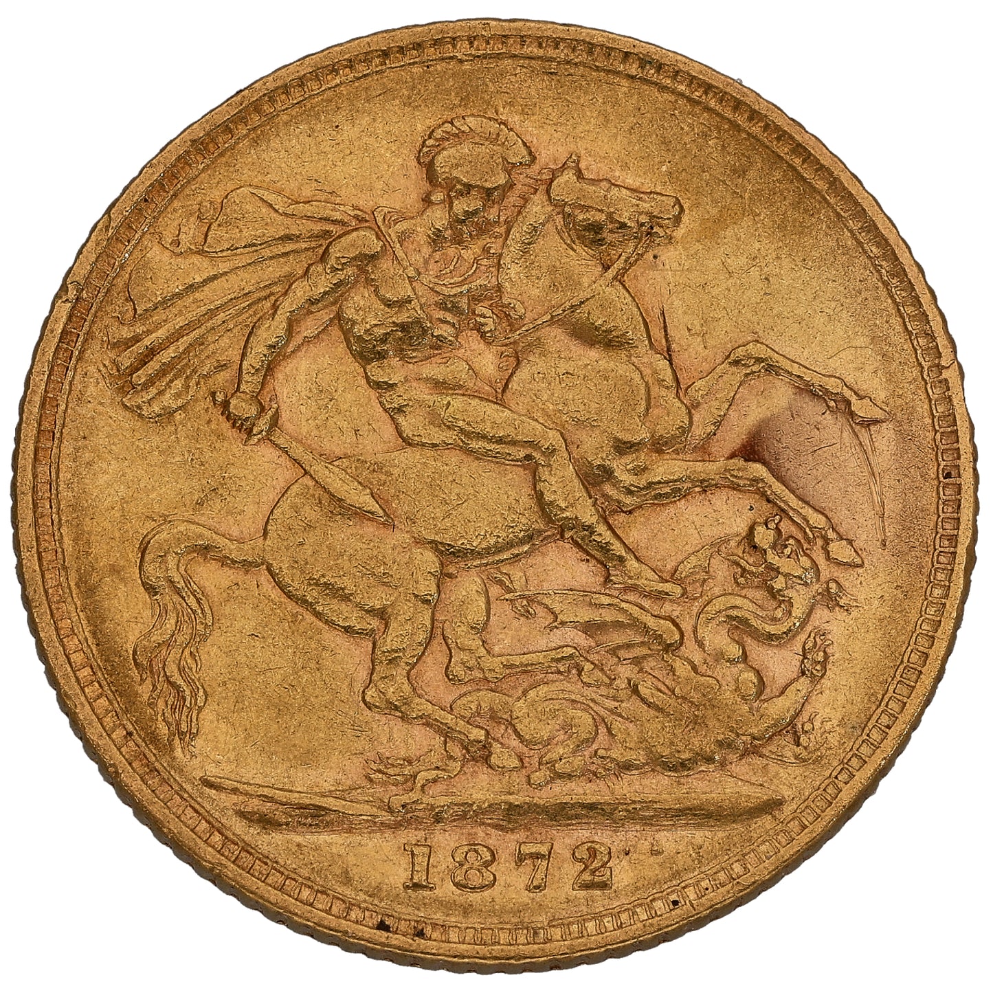 22ct Gold Queen Victoria Full Sovereign Coin 1872