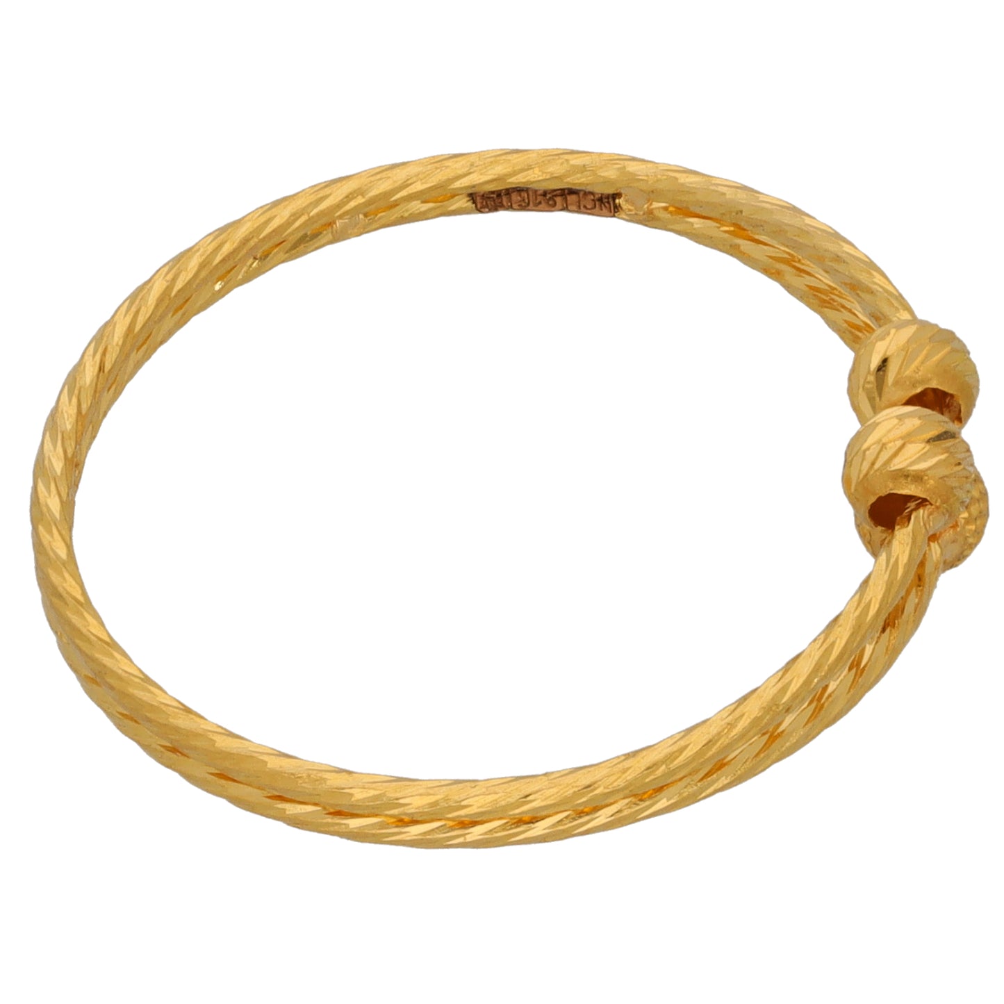 New 22ct Gold Double Beaded Row Ring Size Q