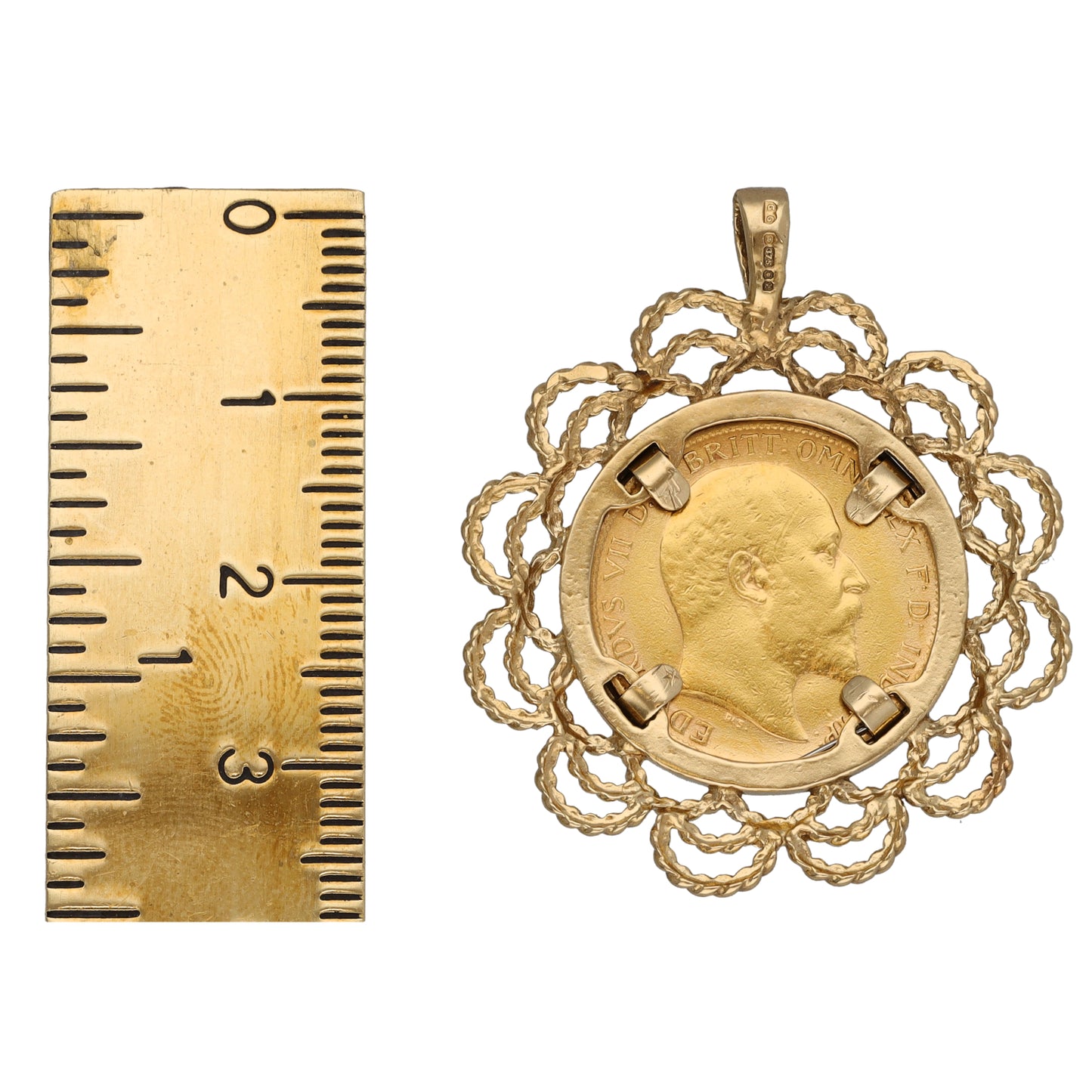 9ct Gold Half Sovereign Coin Pendant