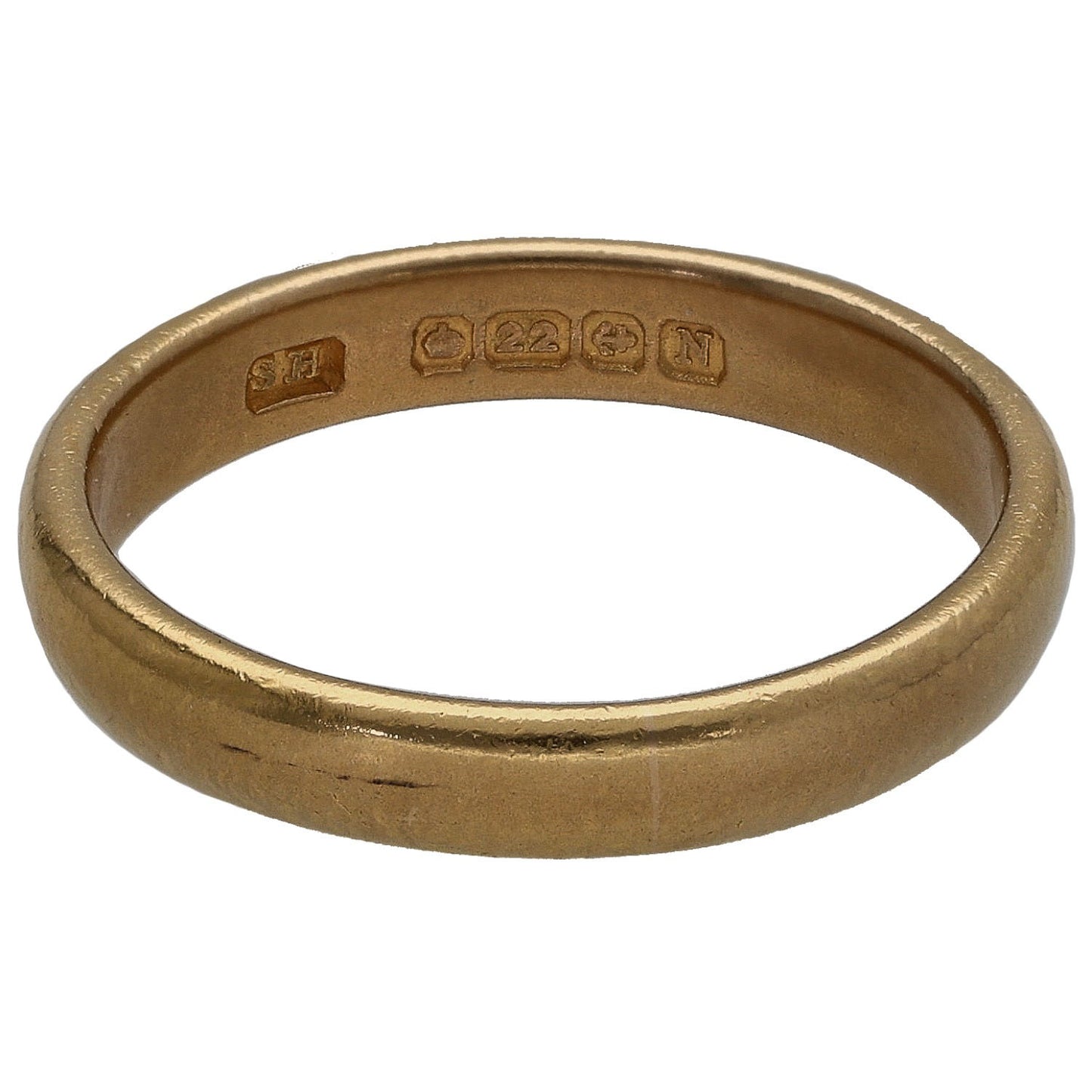 22ct Gold Plain Wedding Ring Size K