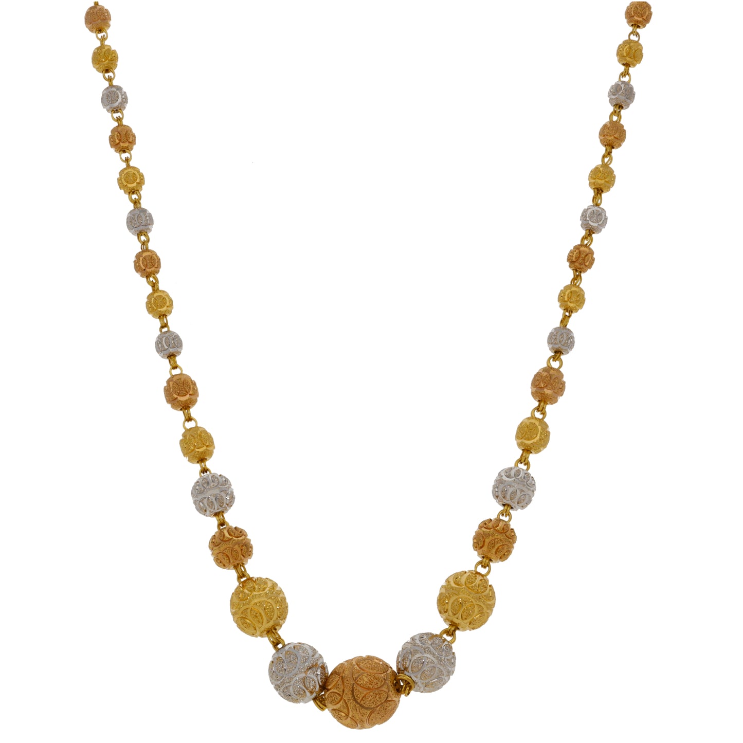 22ct Bicolour Gold Fancy Necklace 24"