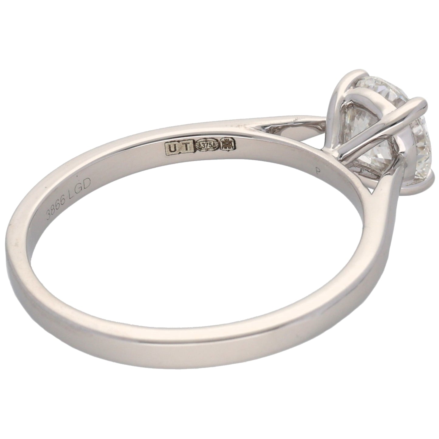 New 9ct White Gold 1.00ct Laboratory-Grown Solitaire Ring